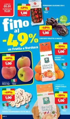 Anteprima del volantino FUNGHI CHAMPIGNON A FETTE 300 G, Sliced champignon mushrooms, 300 g, cultivated in Italy valido a partire dal 05.01.2026 | Pagina: 2