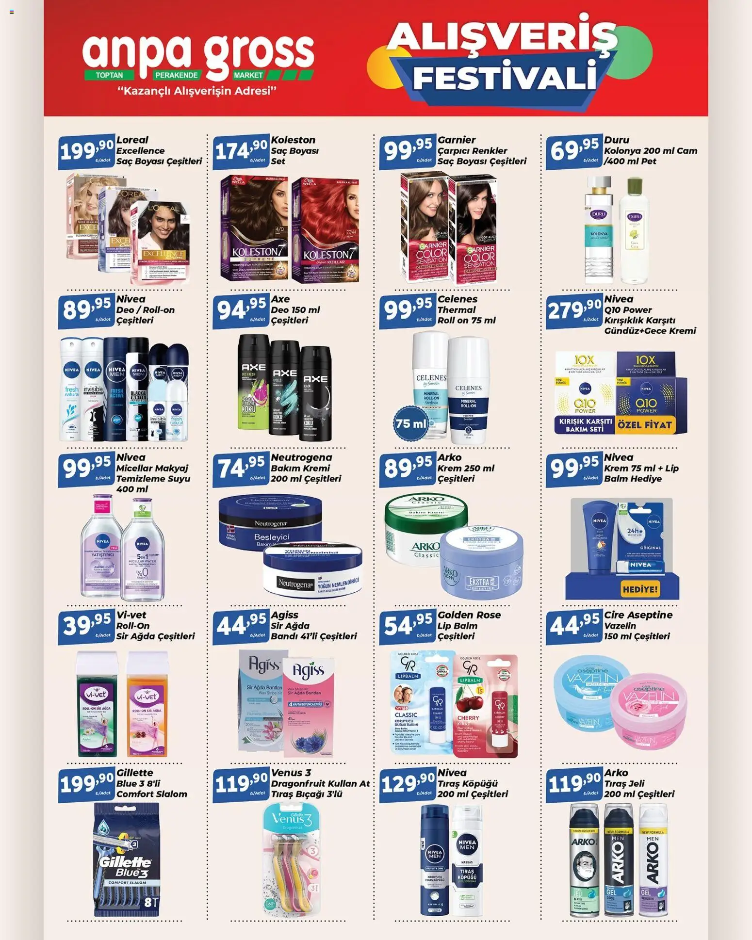 Anpa Gross Temizlikten hijyene, kişisel bakımdan konfora - 01.11.2025 tarihinden itibaren geçerlidir | Sayfa: 6 | Ürünler: Krem, Tıraş köpüğü, Koku, Makyaj
