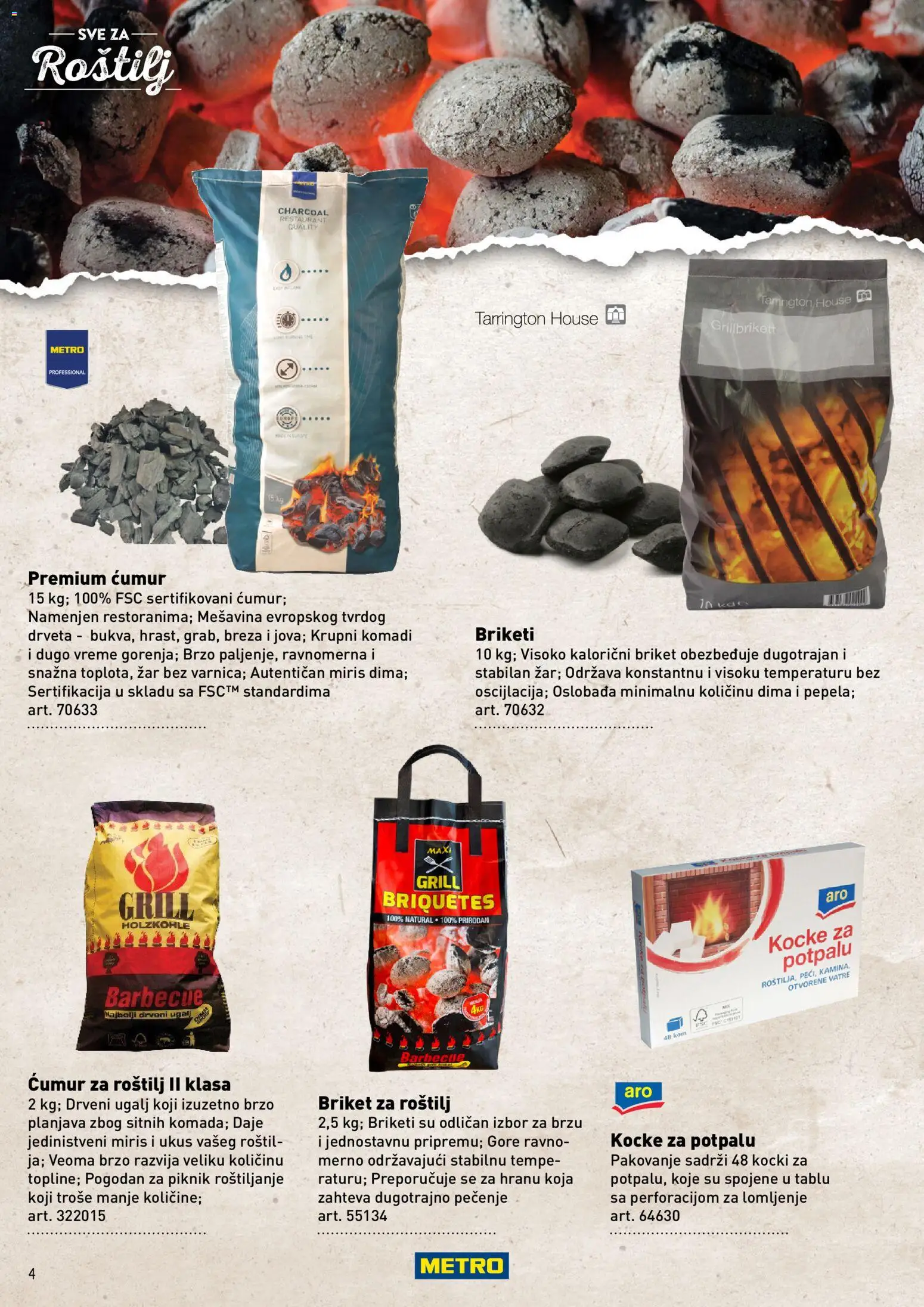 Metro katalog - važi od 28.04.2026 | Strana: 4 | Proizvode: Ćumur za roštilj, Miris, Pakovanje, Roštilj