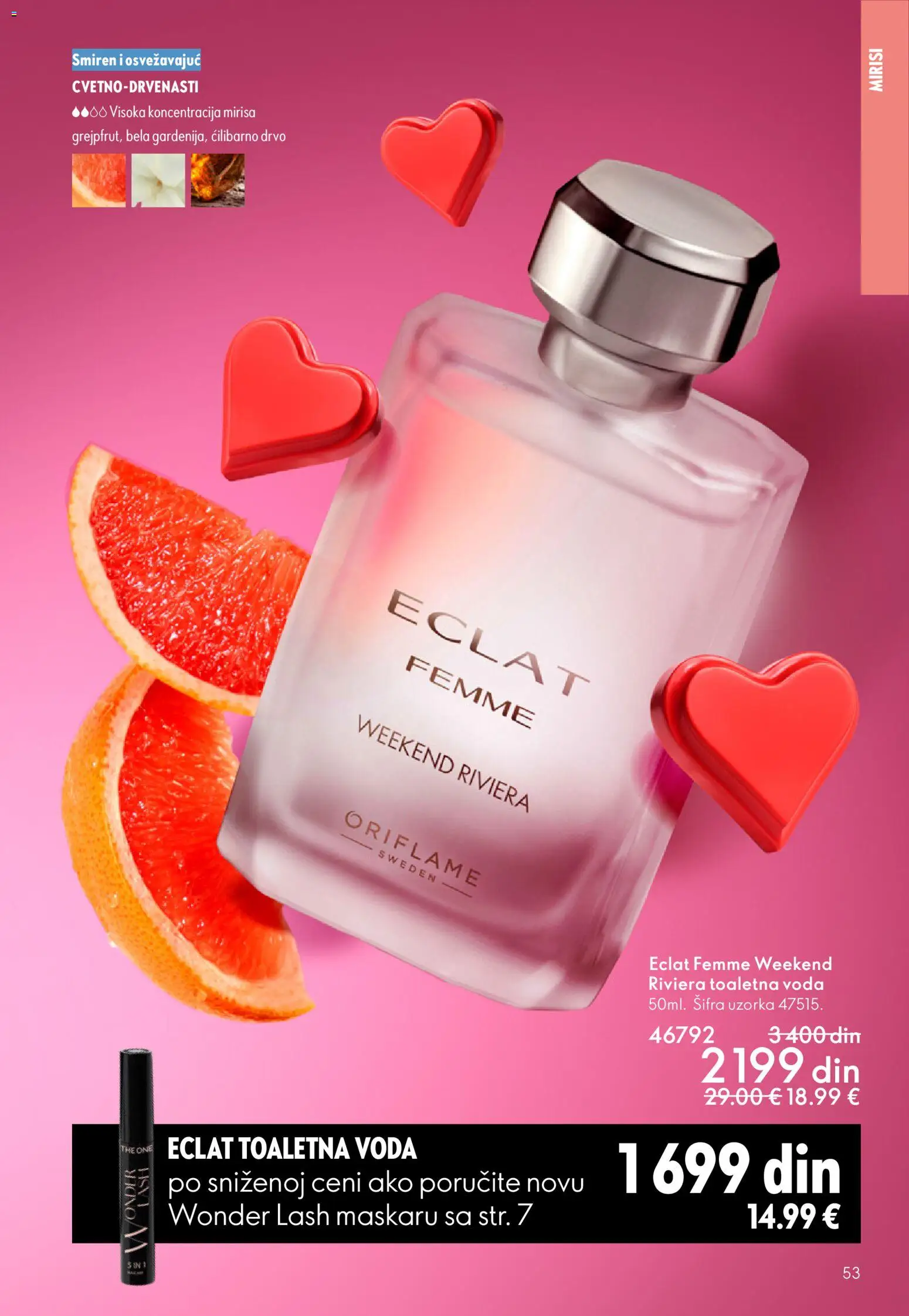 Oriflame katalog - važi od 28.01.2026 | Strana: 53 | Proizvode: Toaletna voda, Voda