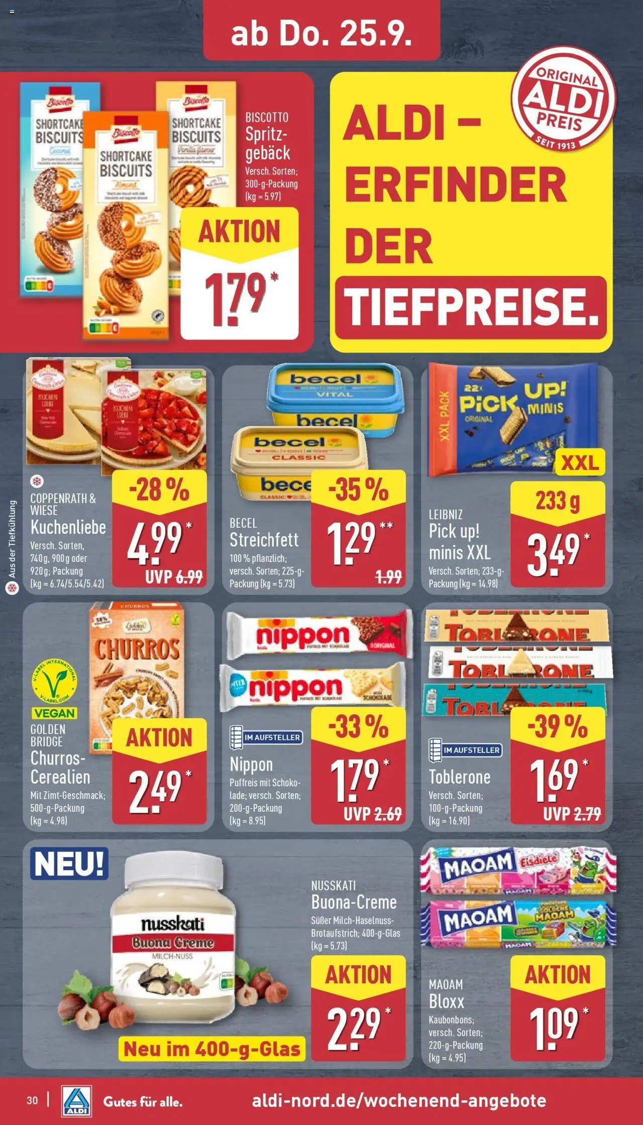 Aldi - ALDI Nord: Wochenangebote – gültig ab 21.09.2025 | Seite: 35 | Produkte: Becel, Creme
