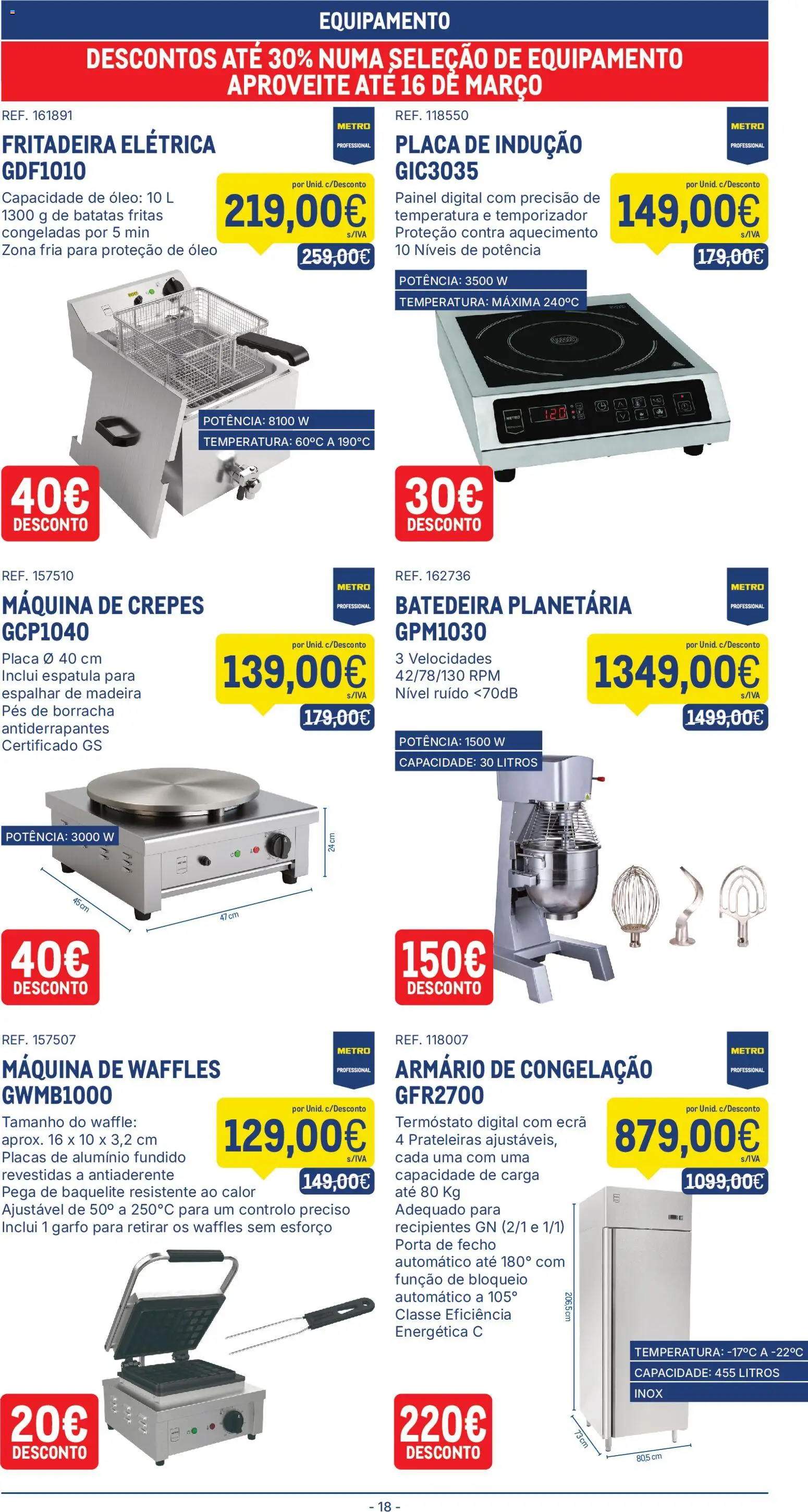Makro folheto │ válido de 24.02.2026 | Página: 18 | Produtos: Porta, Espátula, Batedeira, Máquina de waffles