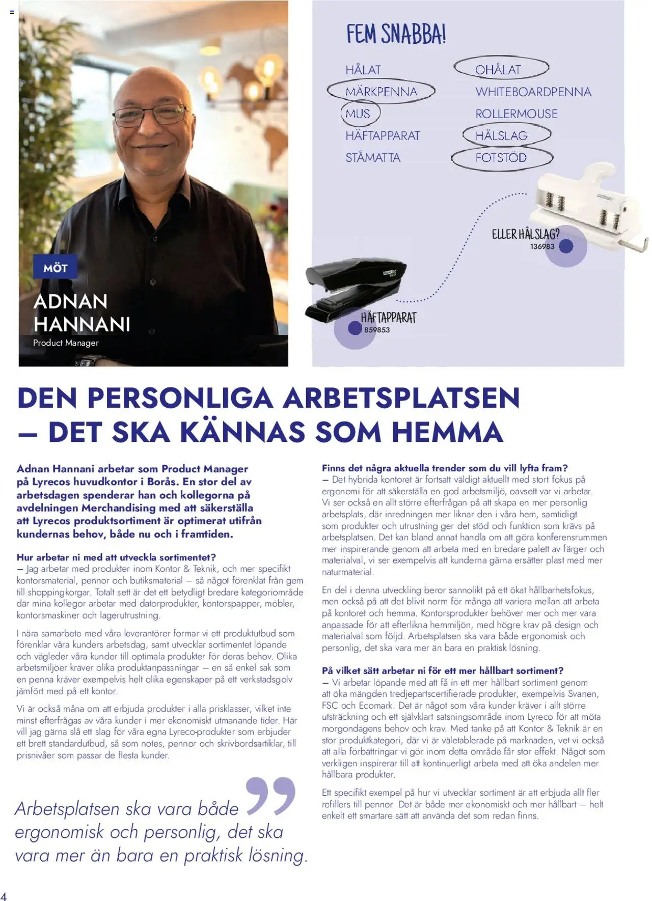 Lyreco reklamblad aktuell från 01.09.2025 | Sida: 4 | Produkter: Gem, Penna