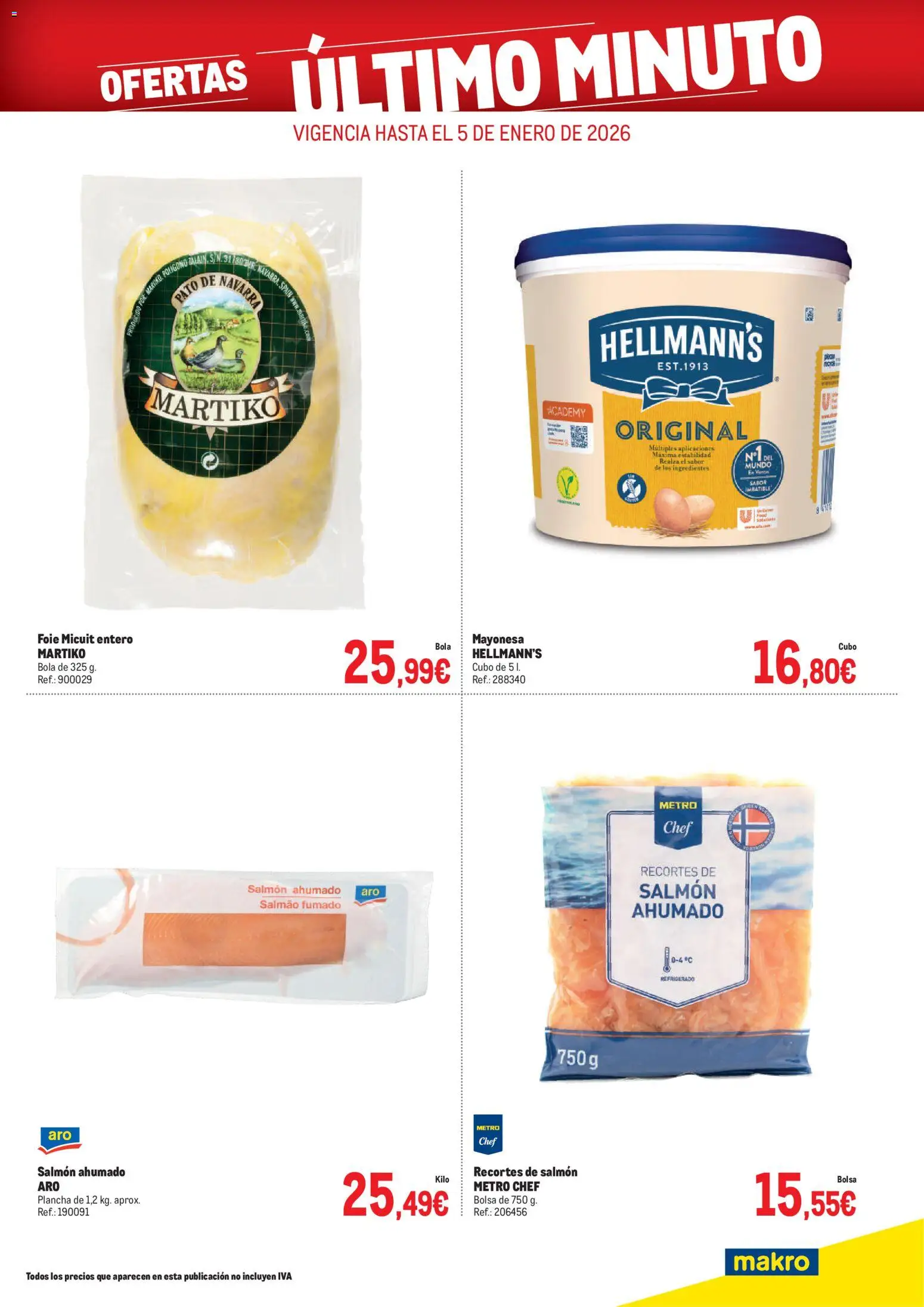Makro - Ofertas Último minuto Levante │ válido desde el 18.12.2025 | Página: 3 | Productos: Οθόνη προβολής, Bolsa, Salmón ahumado, Plancha