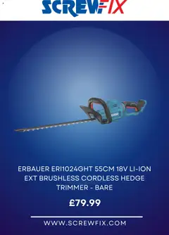 Preview of Screwfix - Offers valid from 24.09.2025 | Page: 7 | Products: Hedge trimmer