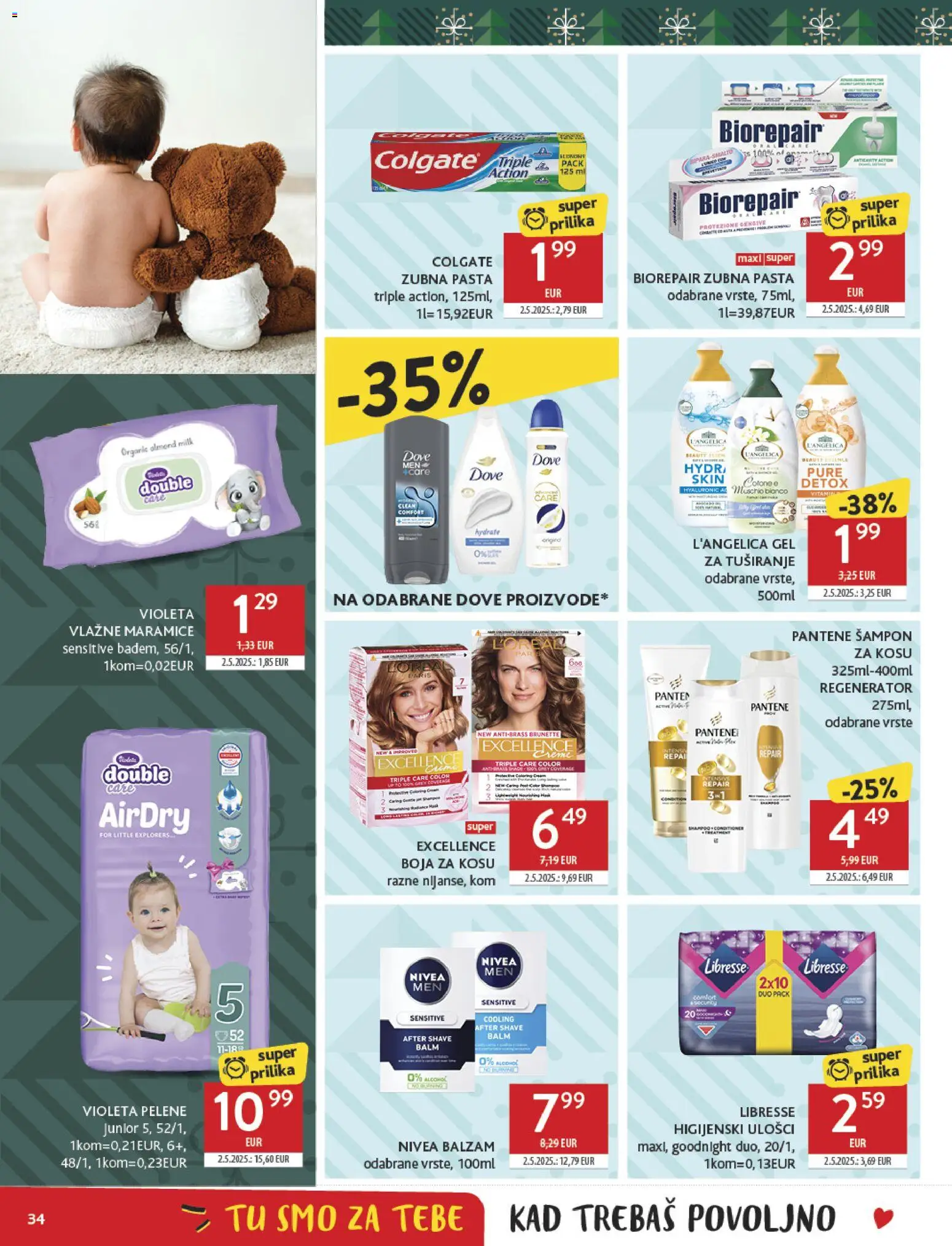 Konzum katalog | vrijedi od 17.12.2025 | Stranica: 34 | Proizvodi: Regenerator, Vlažne maramice, Pasta, Violeta