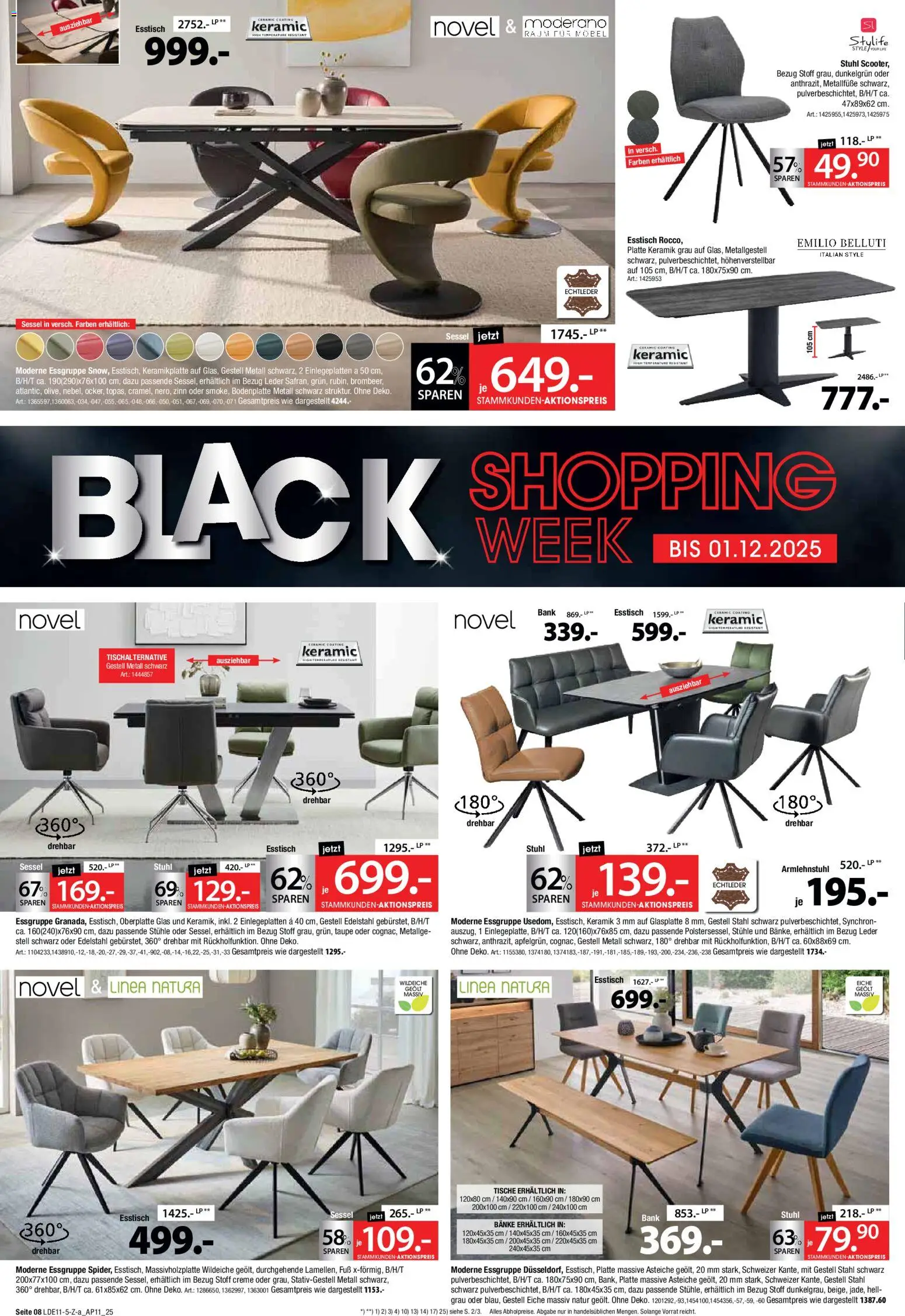 Zurbrüggen - Black Friday – gültig ab 21.11.2025 | Seite: 8 | Produkte: Essgruppe, Sessel, Stuhl, Creme