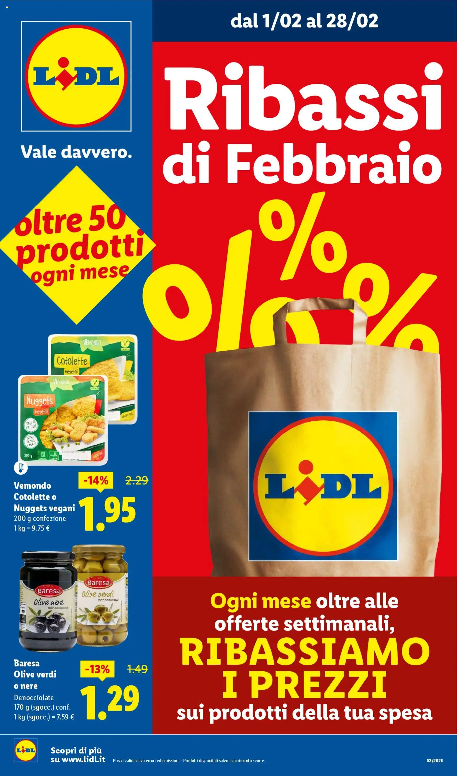 Volantino Lidl del 01.02.2026 | Pagina: 1 | Prodotti: Nuggets, Olive