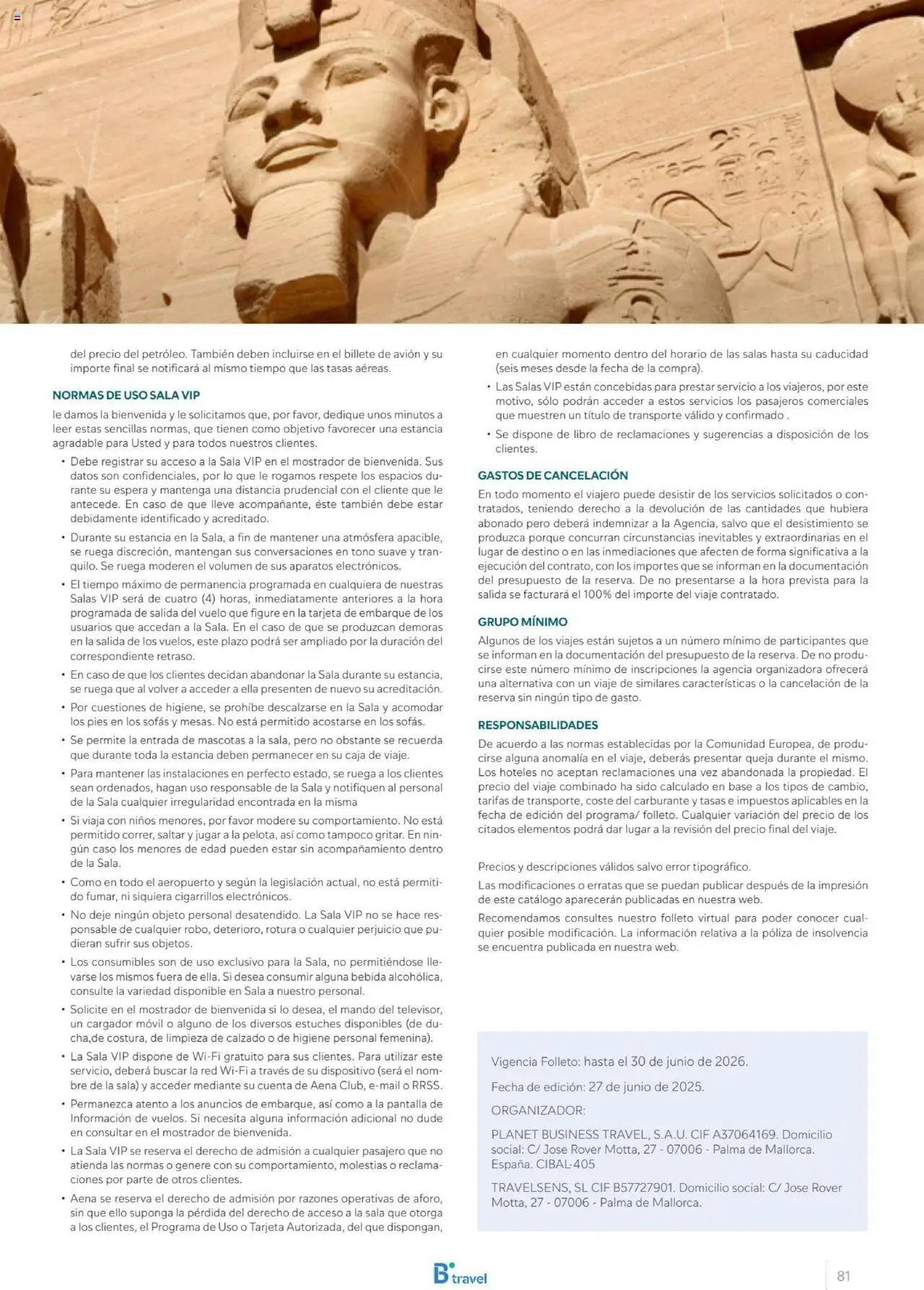 B the travel brand Egipto │ válido desde el 01.07.2025 | Página: 81
