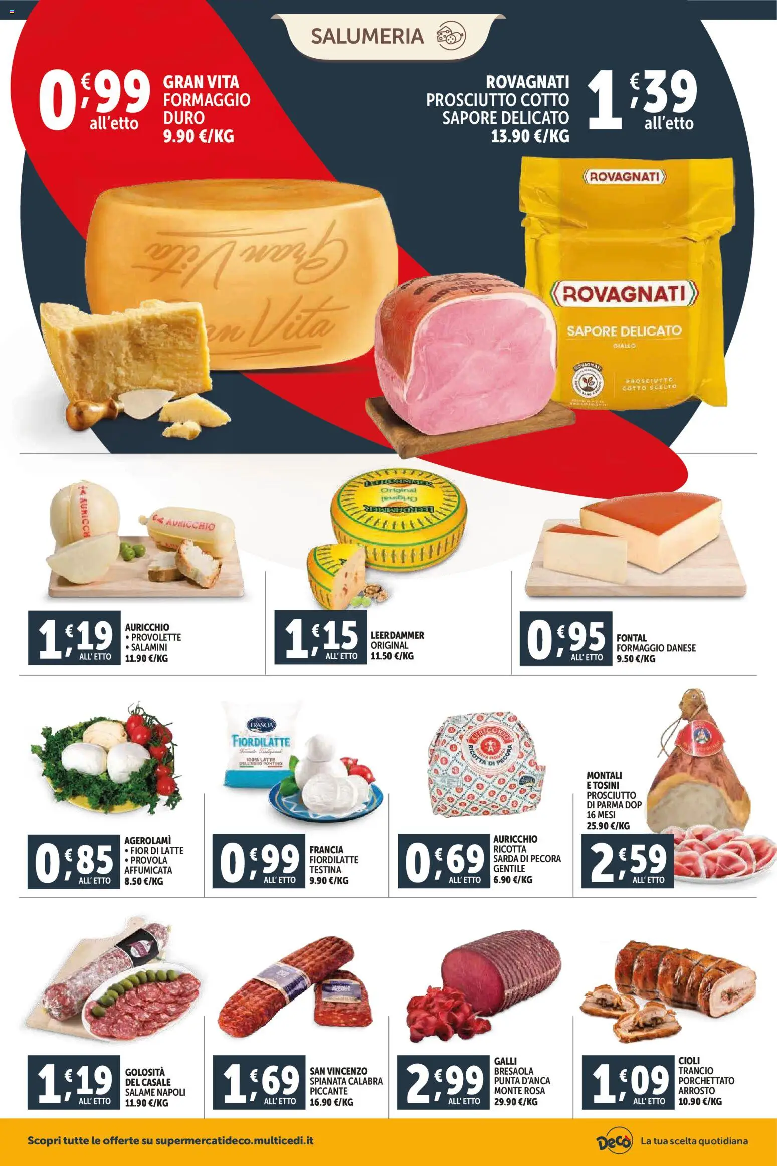 Volantino Decò del 11.02.2026 | Pagina: 2 | Prodotti: Arrosto, Prosciutto di Parma, Bresaola, Latte