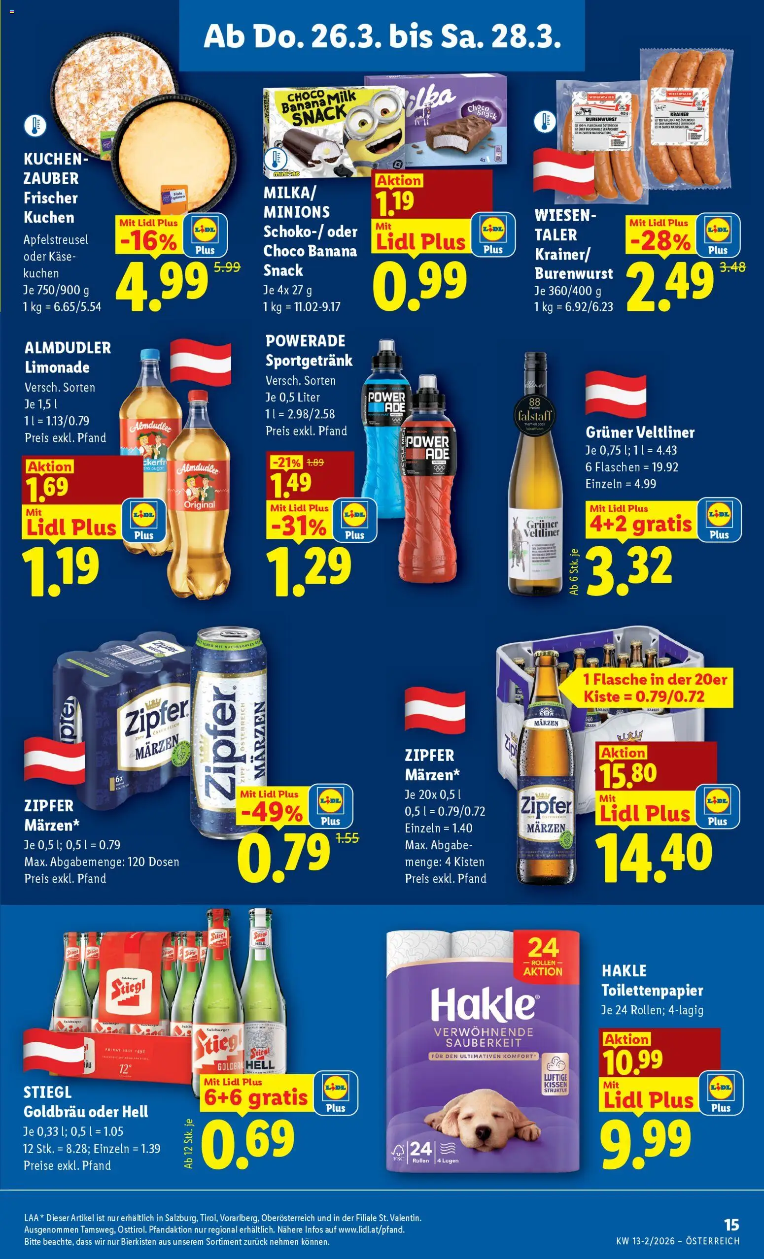 Lidl Flugblatt - Altenmarkt im Pongau, St. Johann im Pongau, Zell am See gültig ab 26.03.2026 | Seite: 17 | Produkte: Kissen, Käse