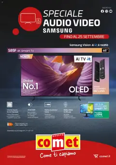Anteprima del volantino Comet Samsung Video catalogo valido a partire dal 12.09.2025