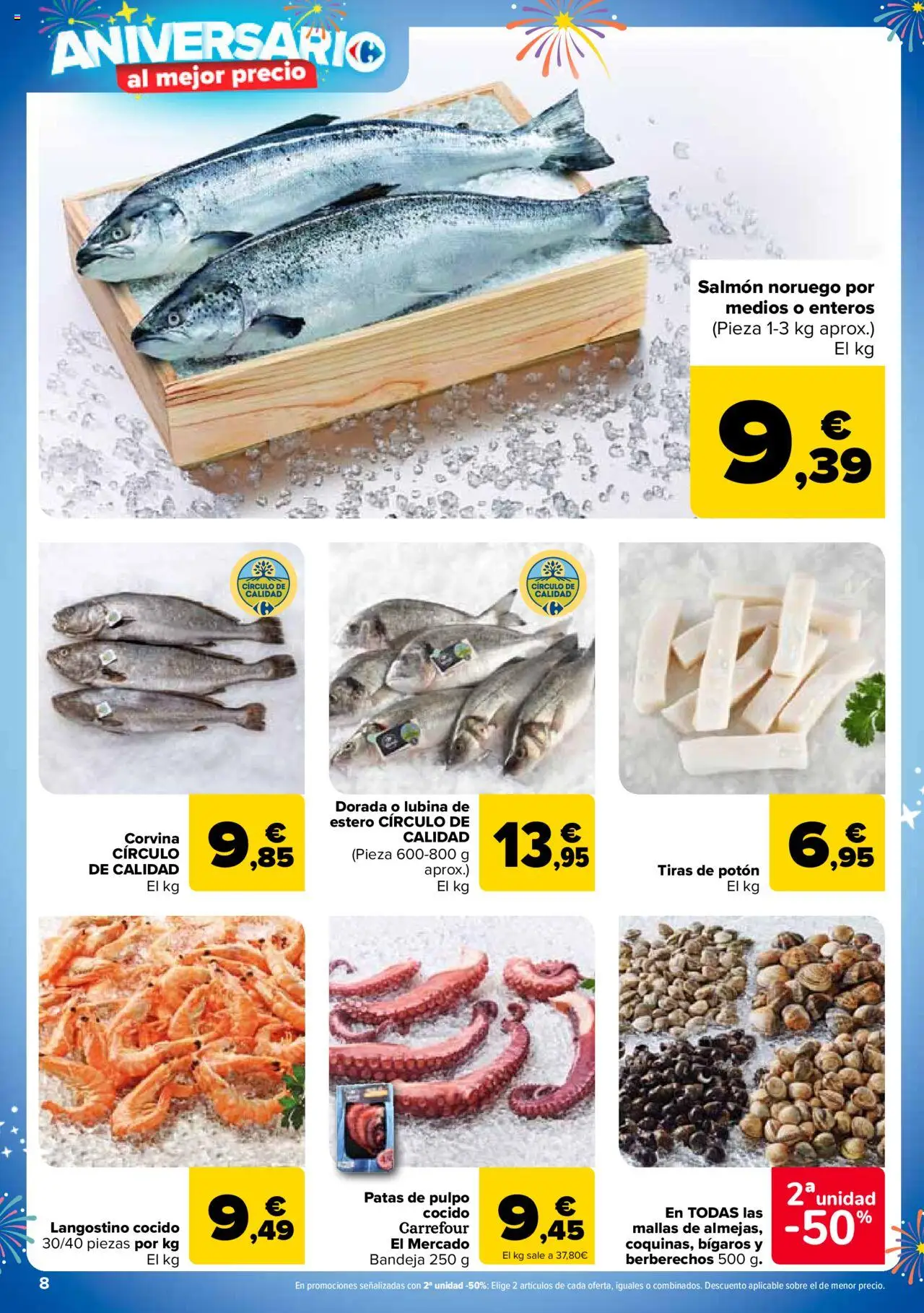 Carrefour folleto │ válido desde el 14.10.2025 | Página: 8 | Productos: Berberechos, Bandeja, Langostino