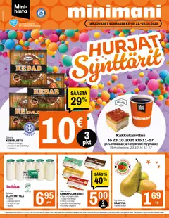 Minimani-mainoslehti voimassa 22.10.2025 alkaen