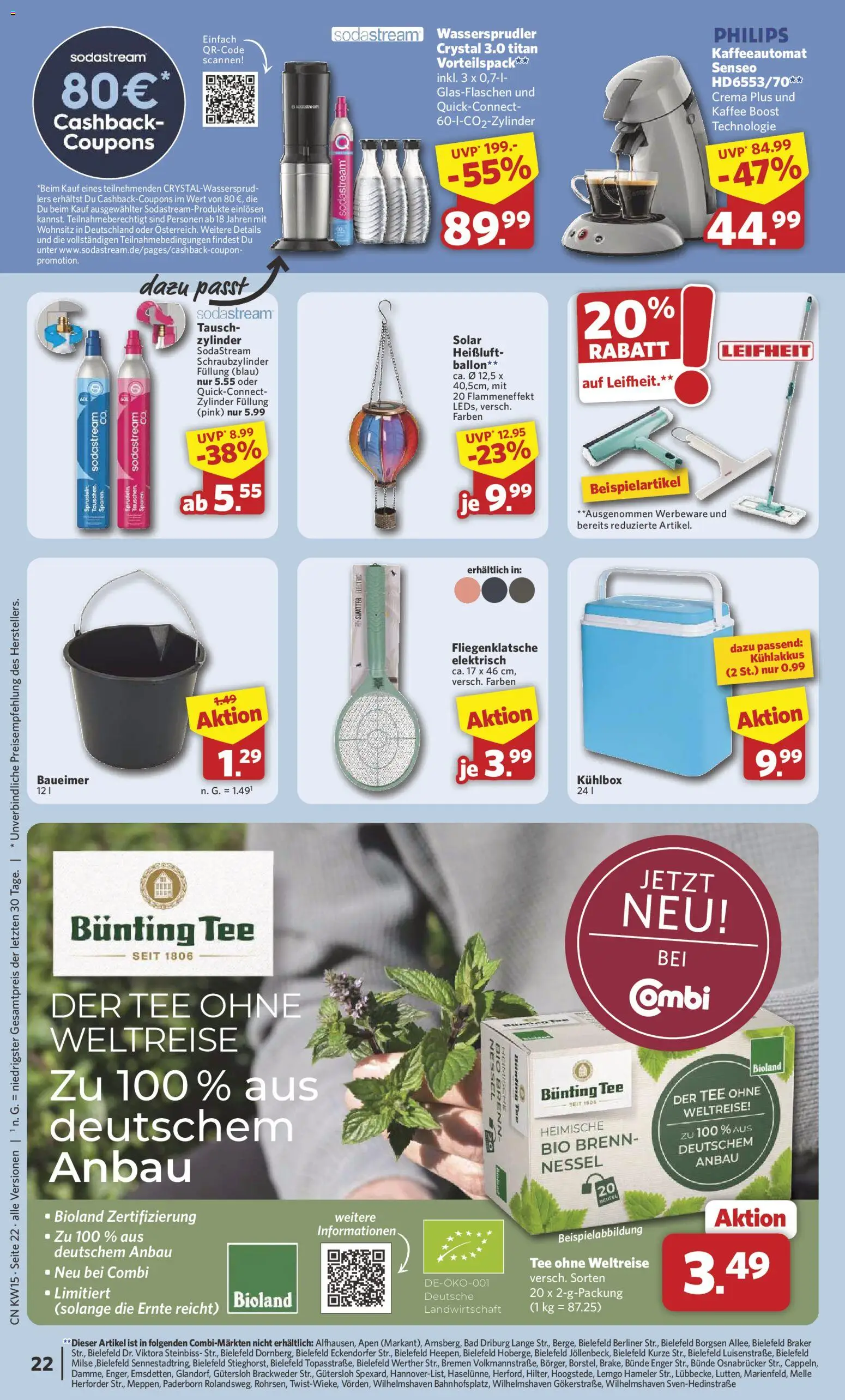 Combi Prospekt 	 – gültig ab 07.04.2026 | Seite: 24 | Produkte: Philips, Senseo, Tee, Sodastream