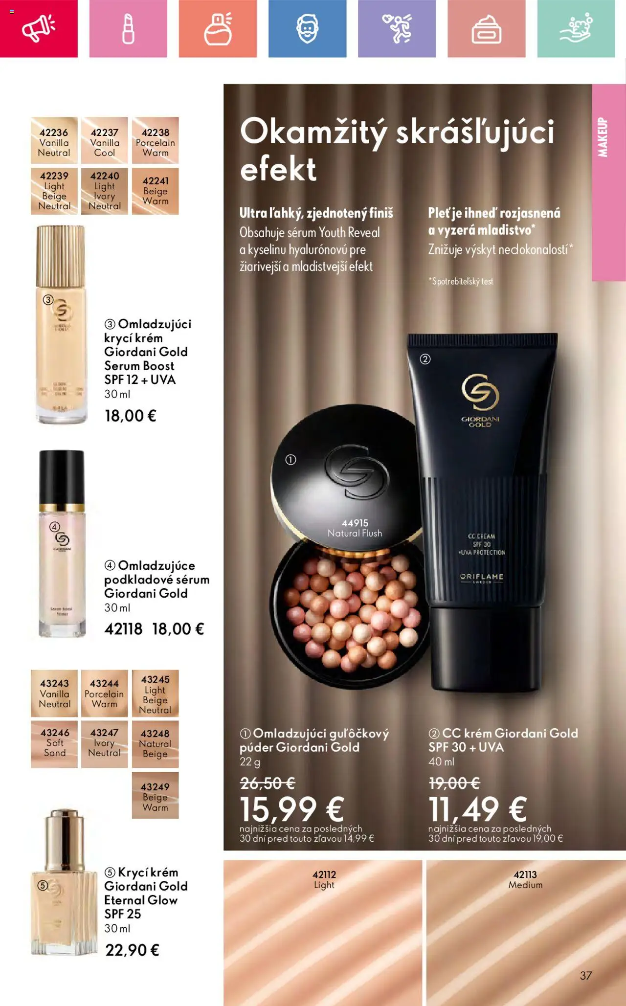 Katalóg Oriflame 10 2025 │ platný od 06.07.2025 | Strana: 37 | Produkty: Púder, CC krém, Krém