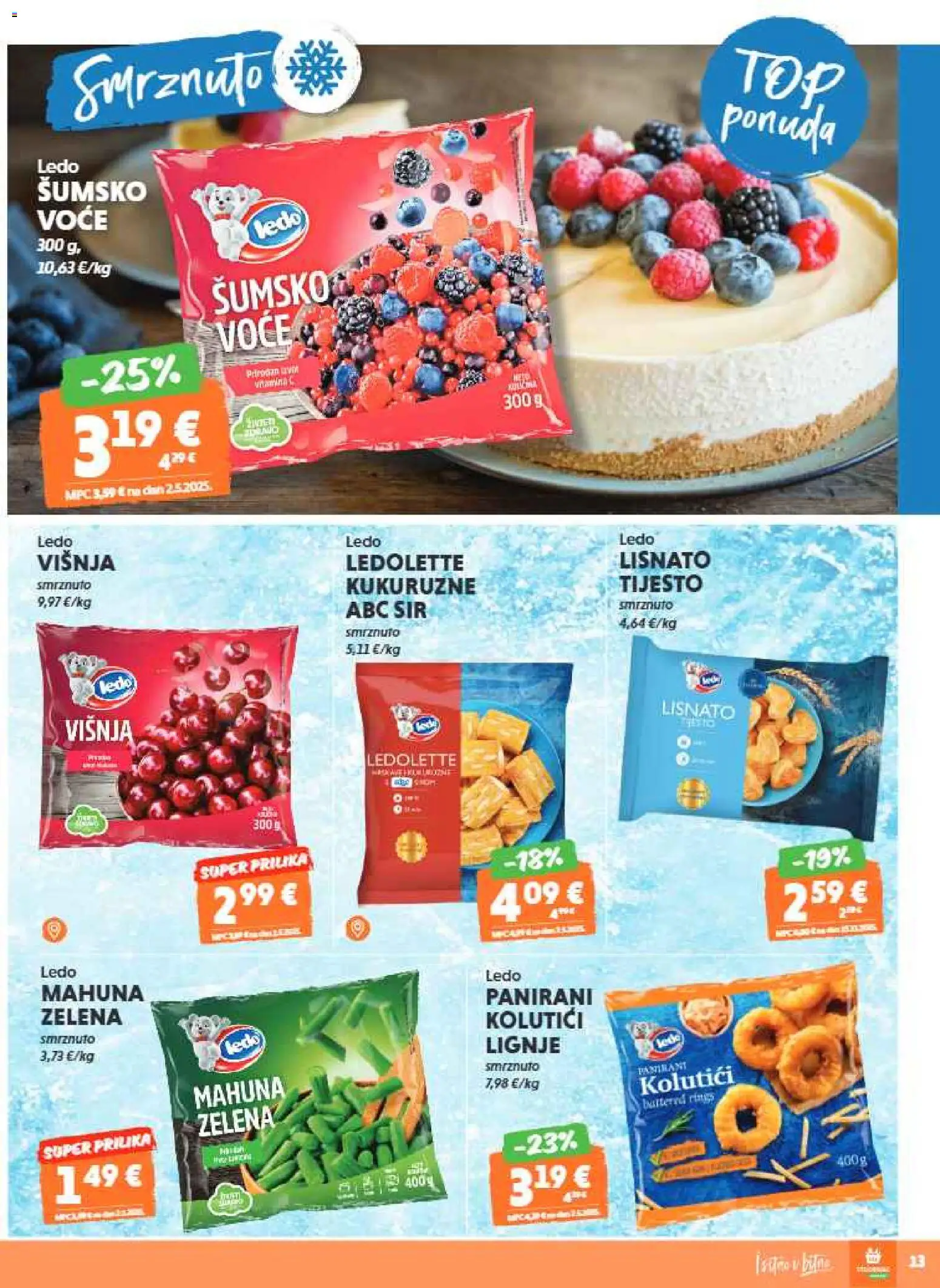 Studenac katalog | vrijedi od 07.01.2026 | Stranica: 13 | Proizvodi: Mahuna, Sir, Ledo, Voće