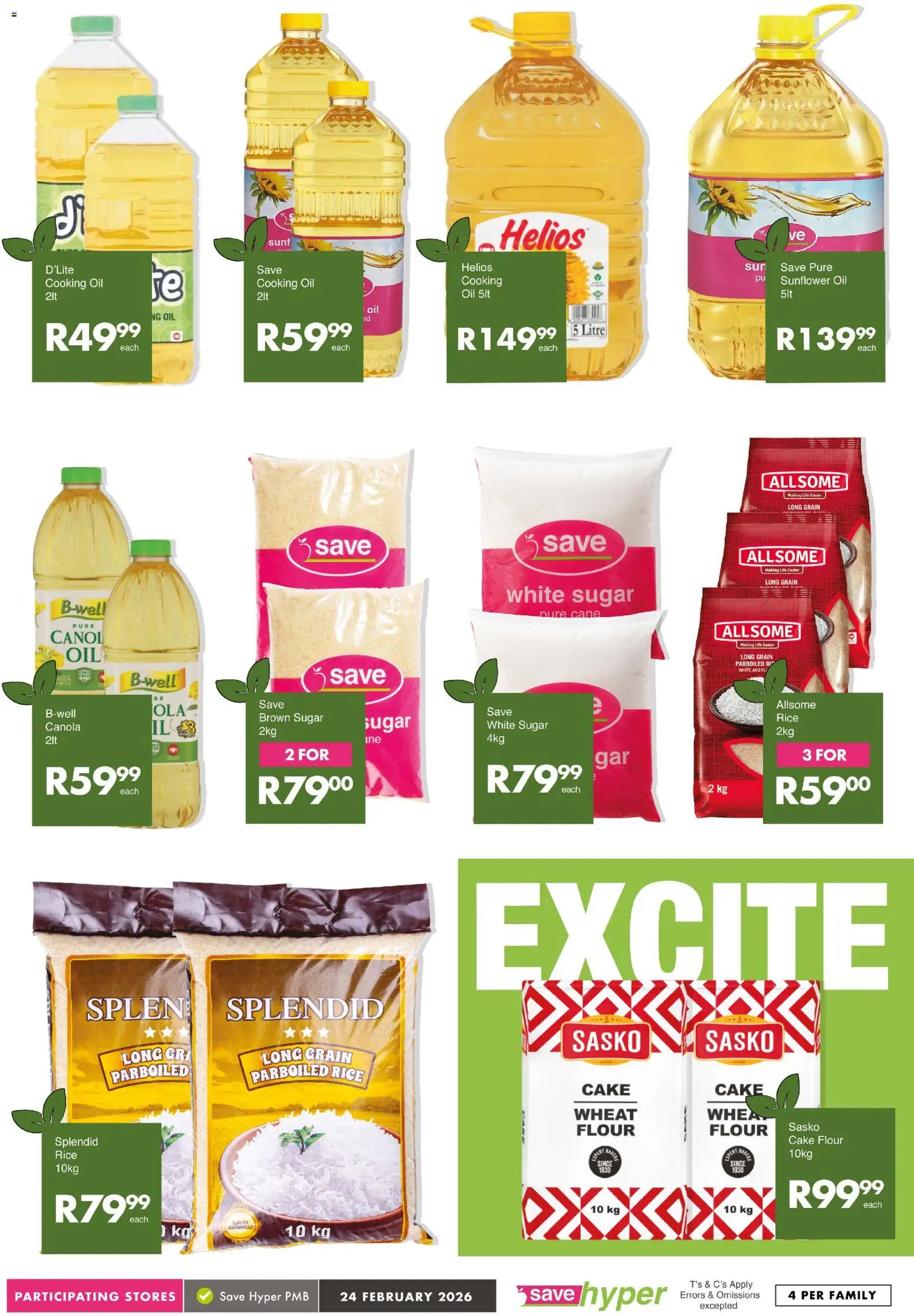 New Save catalogue – valid from 24.02.2026 | Page: 10 | Products: Cake, Oil, Rice, Sugar