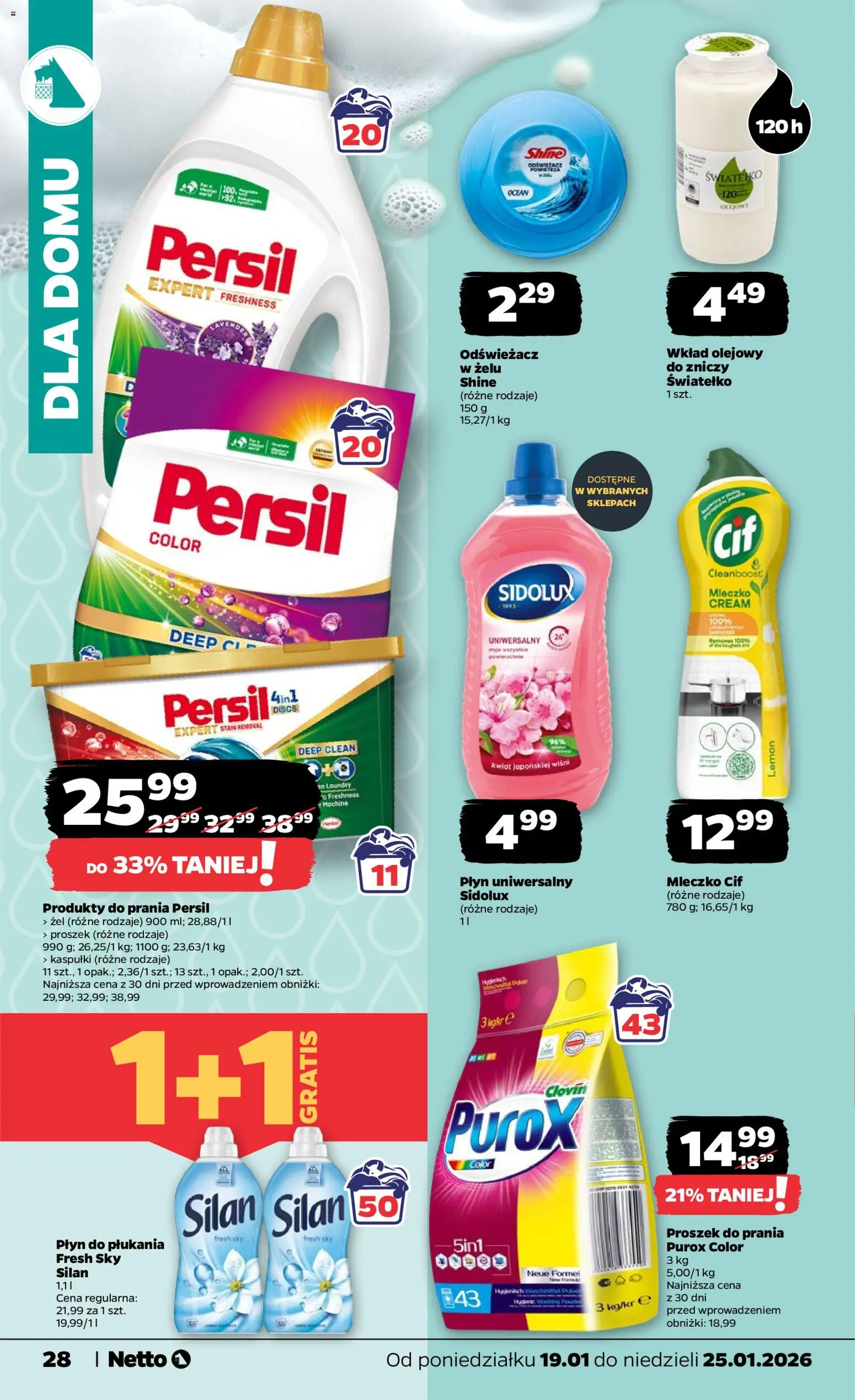 Netto gazetka - Spożywcza od 19.01.2026 | Strona: 28 | Produkty: Odświeżacz, Persil, Proszek do prania