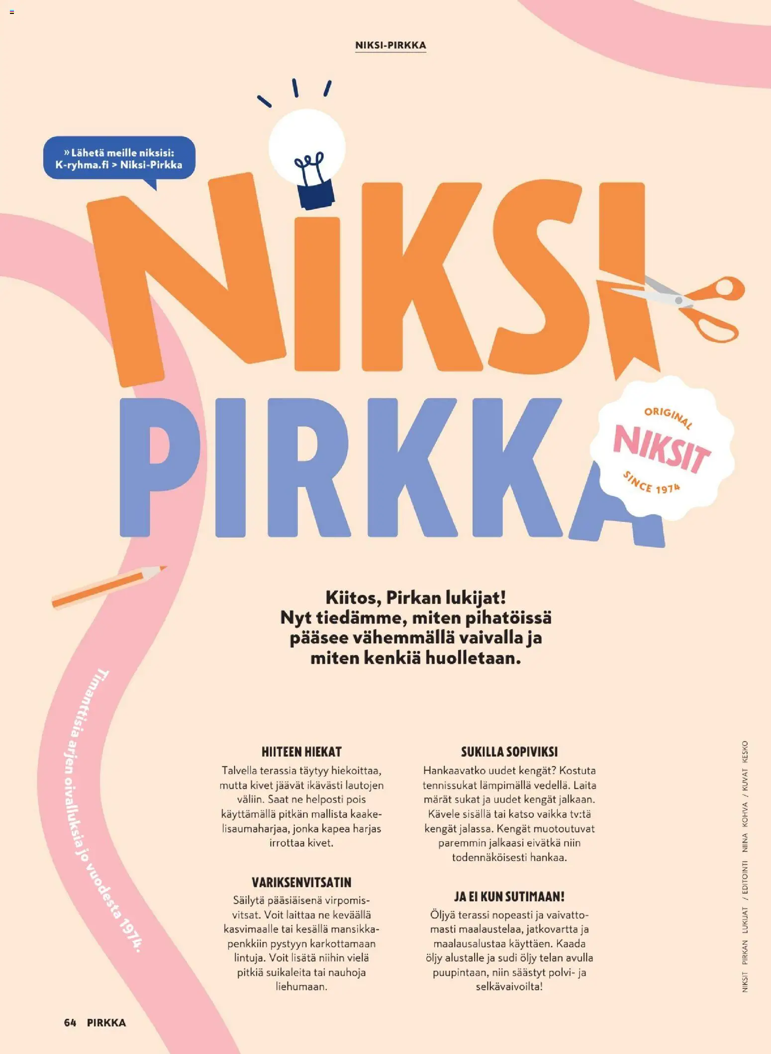 K-Market tarjoukset - Pirkka – voimassa 25.03.2026 alkaen | Sivu: 64 | Tuotteet: Sukat, Öljy