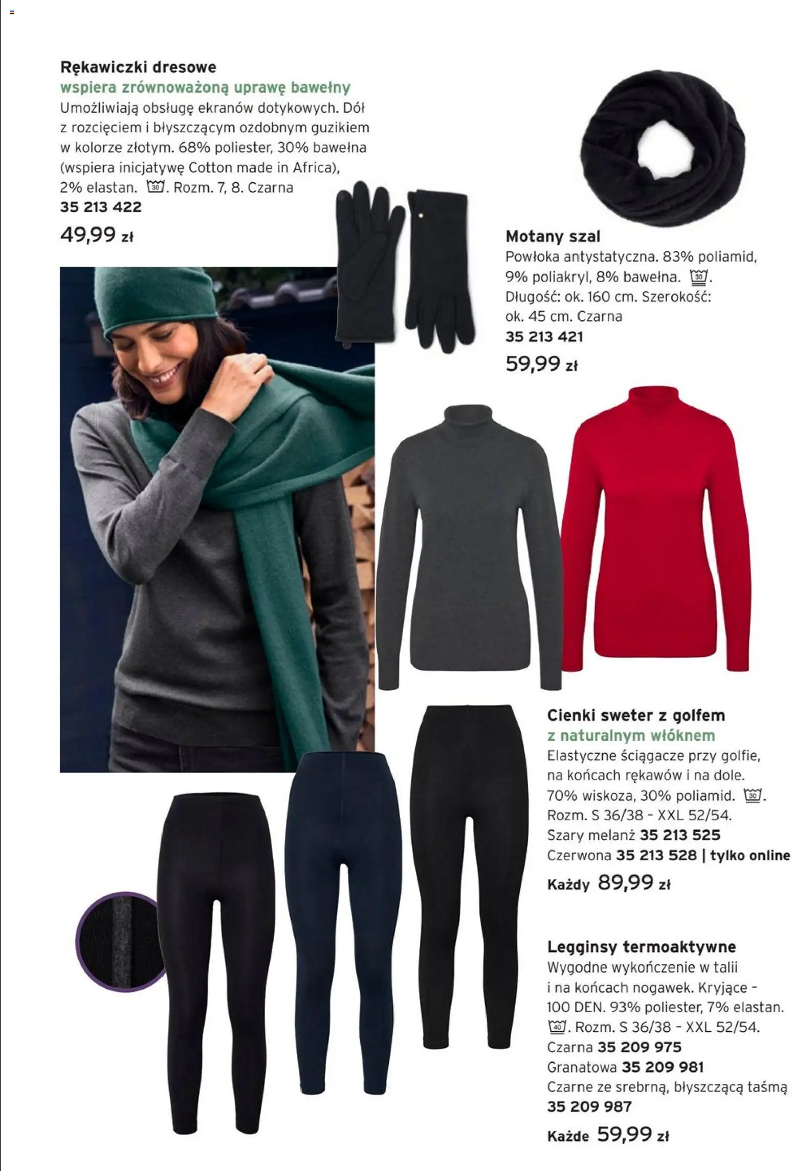 Tchibo promocje od 18.11.2025 | Strona: 8 | Produkty: Sweter, Legginsy, Szal, Rękawiczki