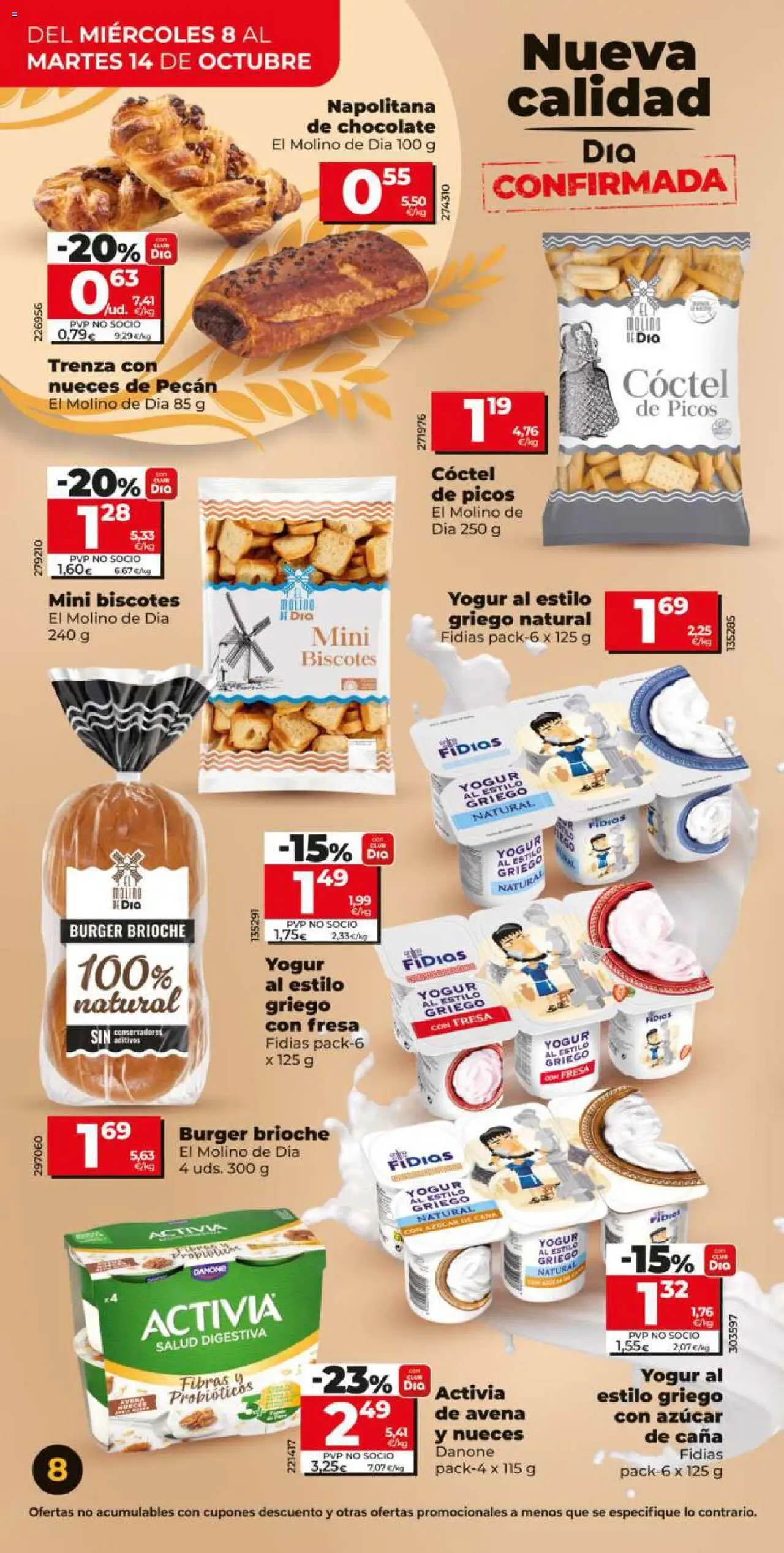 Dia - folleto Market │ válido desde el 08.10.2025 | Página: 8 | Productos: Κασκόλ, Yogur, Chocolate, Μαγειρική εστία