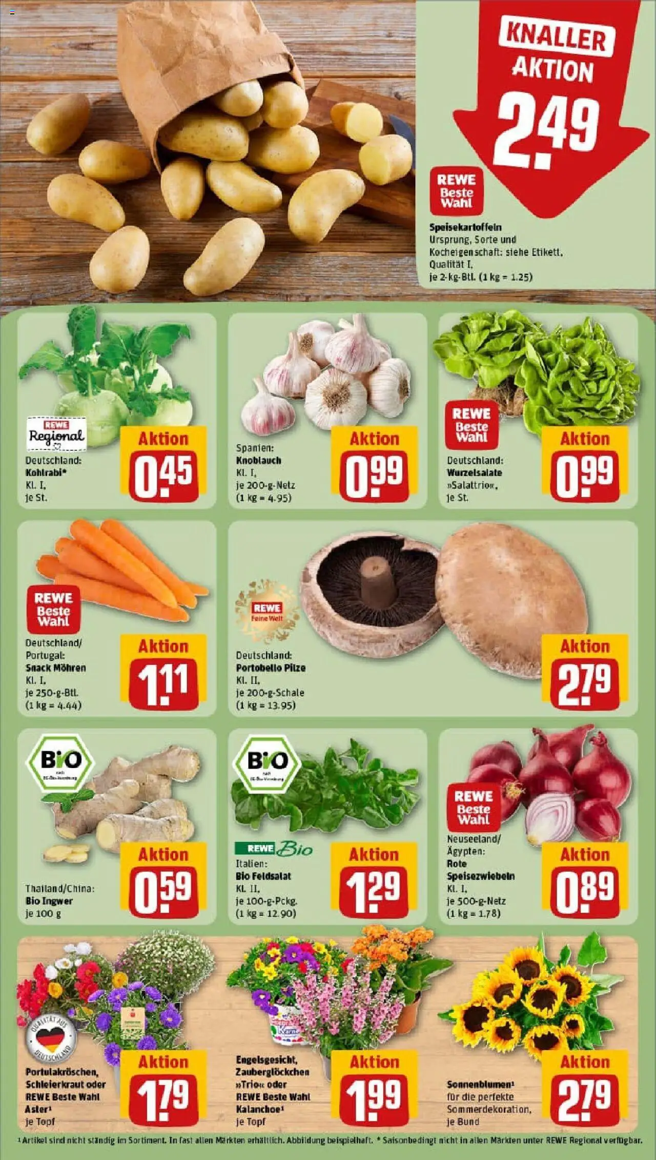 Rewe prospekt Ulm / Donaustetten	 - gültig ab dem 06.07.2025 | Seite: 7 | Produkte: Kohlrabi, Mohren, Knoblauch
