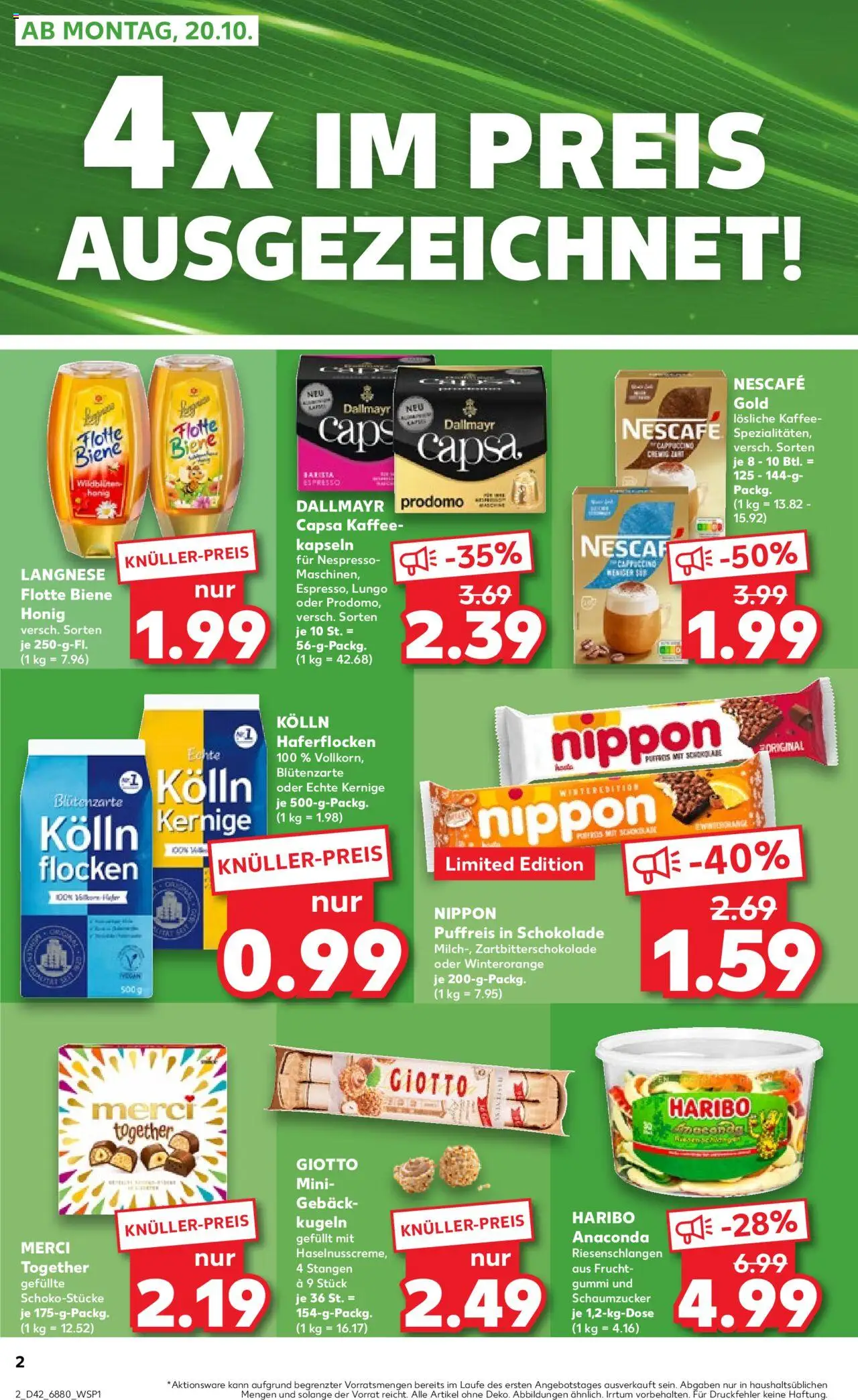 Kaufland prospekt Völklingen	 – gültig ab 19.10.2025 | Seite: 2 | Produkte: Merci, Nescafe, Schokolade, Dallmayr