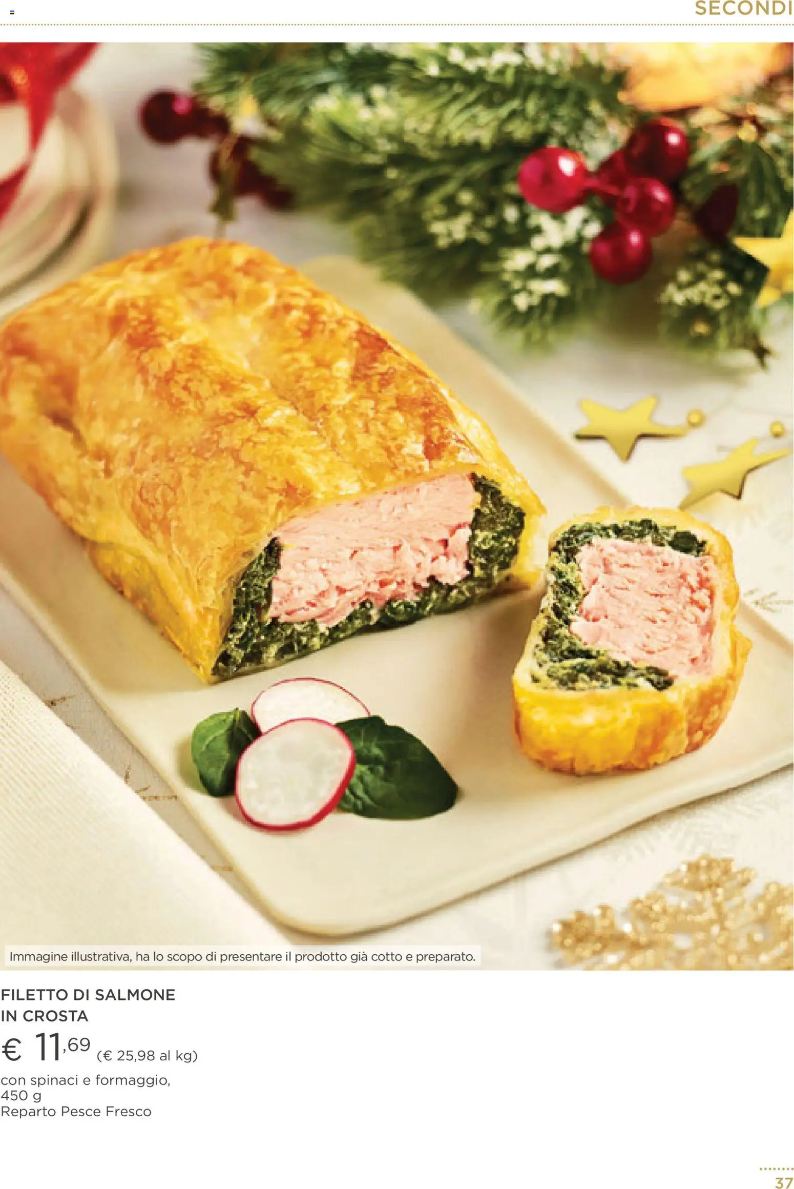 Volantino Esselunga S del 01.12.2025 | Pagina: 37 | Prodotti: Salmone, Pesce, Spinaci