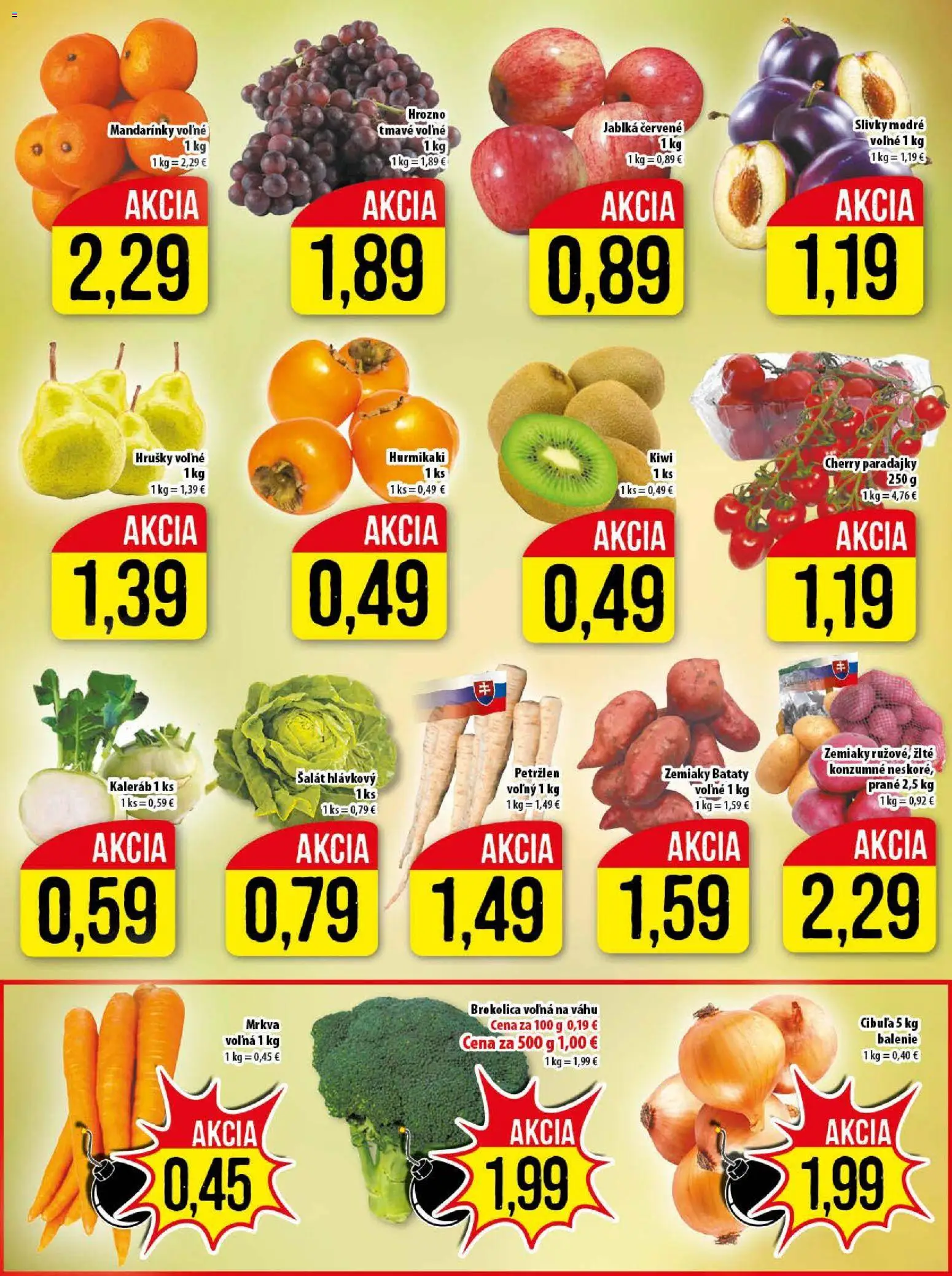 Nové Klas akcie – leták je platný od 03.11.2025 | Strana: 6 | Produkty: Mrkva, Šalát, Cibuľa, Hrušky