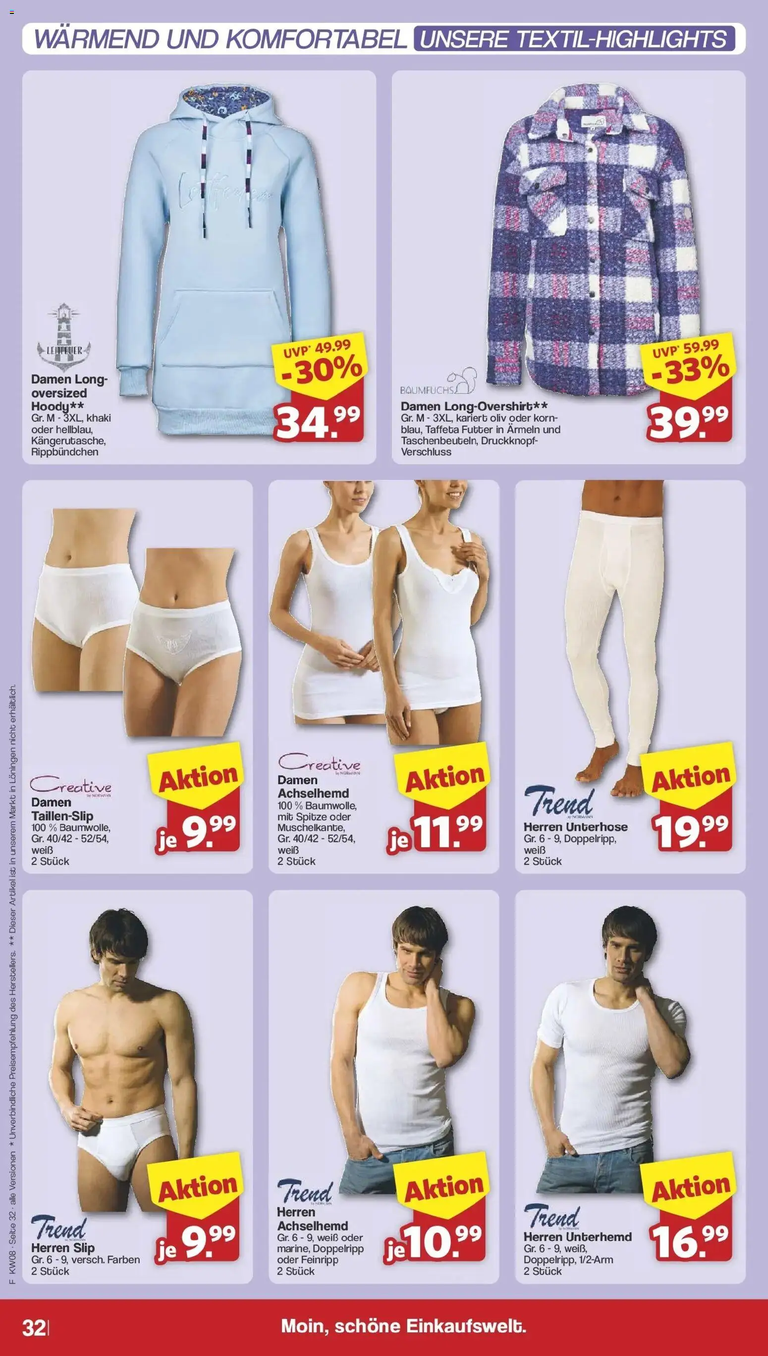 Famila Nordwest - Famila: Wochenangebote – gültig ab 16.02.2026 | Seite: 34 | Produkte: Unterhemd, Slip