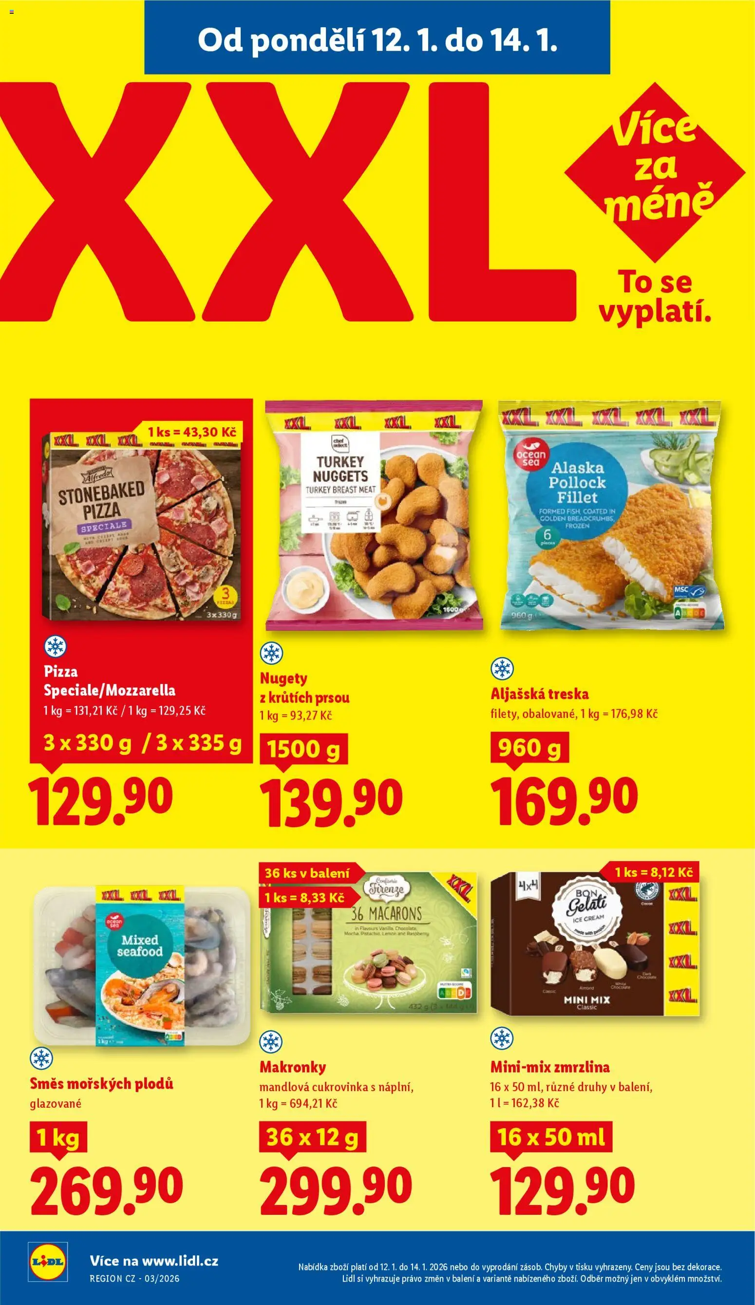 Lidl leták od 12.01.2026 | Strana: 14 | Produkty: Aljašská treska, Treska, Zmrzlina, Nugety