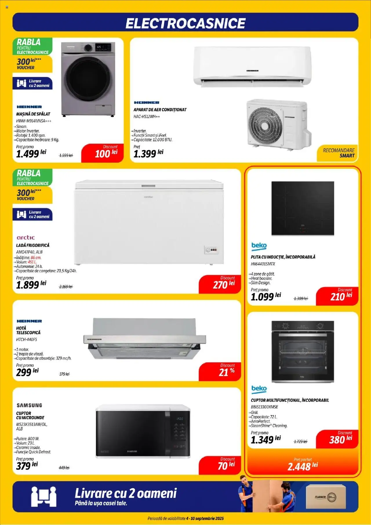 Noul catalog Flanco – valabil de la 04.09.2025 | Pagină: 18 | Produse: Hotă, Mașină De Spălat, Plită, Aer Condiționat