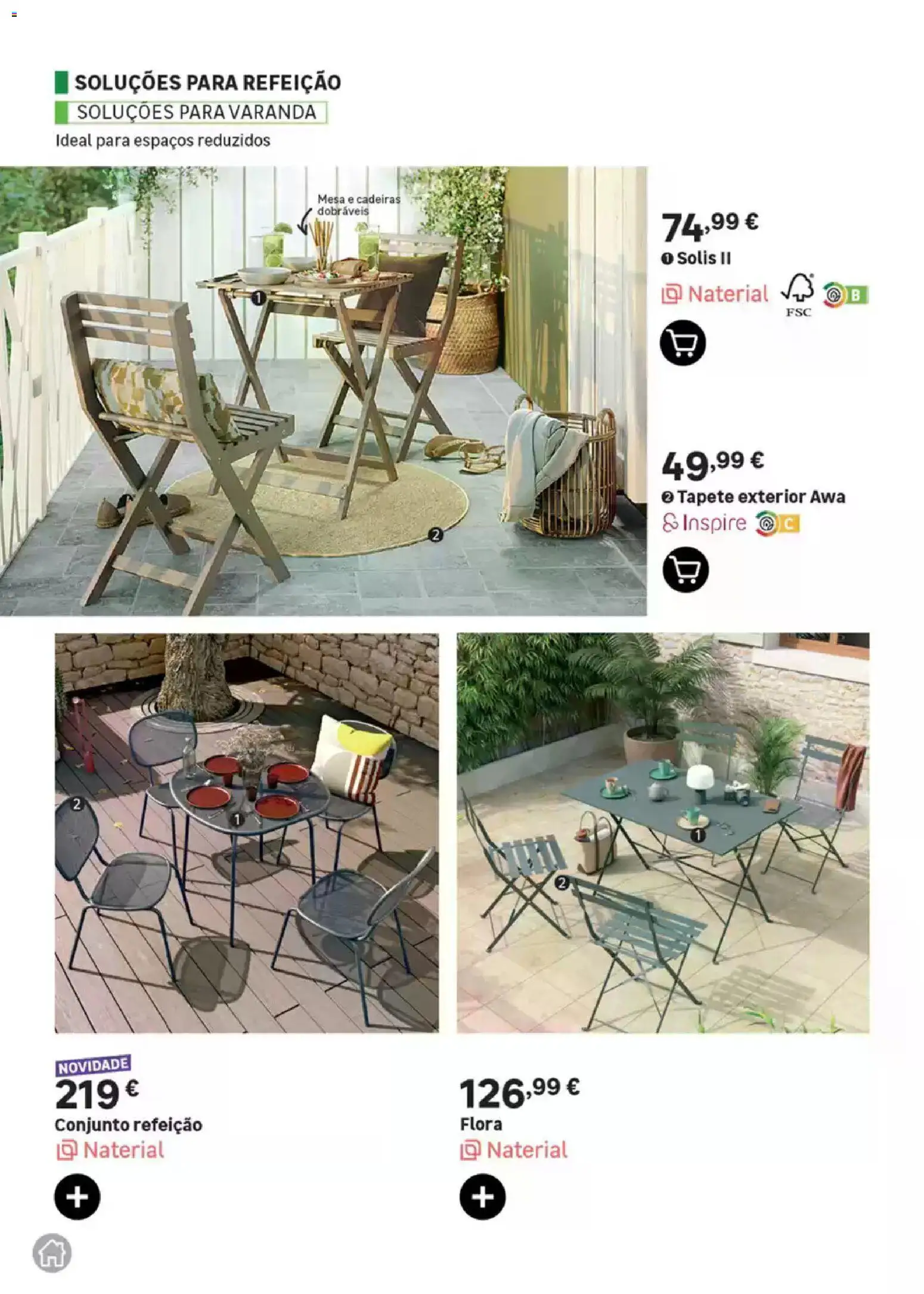 Leroy Merlin Catálogo Jardim │ válido de 12.03.2026 | Página: 24 | Produtos: Cadeiras, Mesa, Tapete
