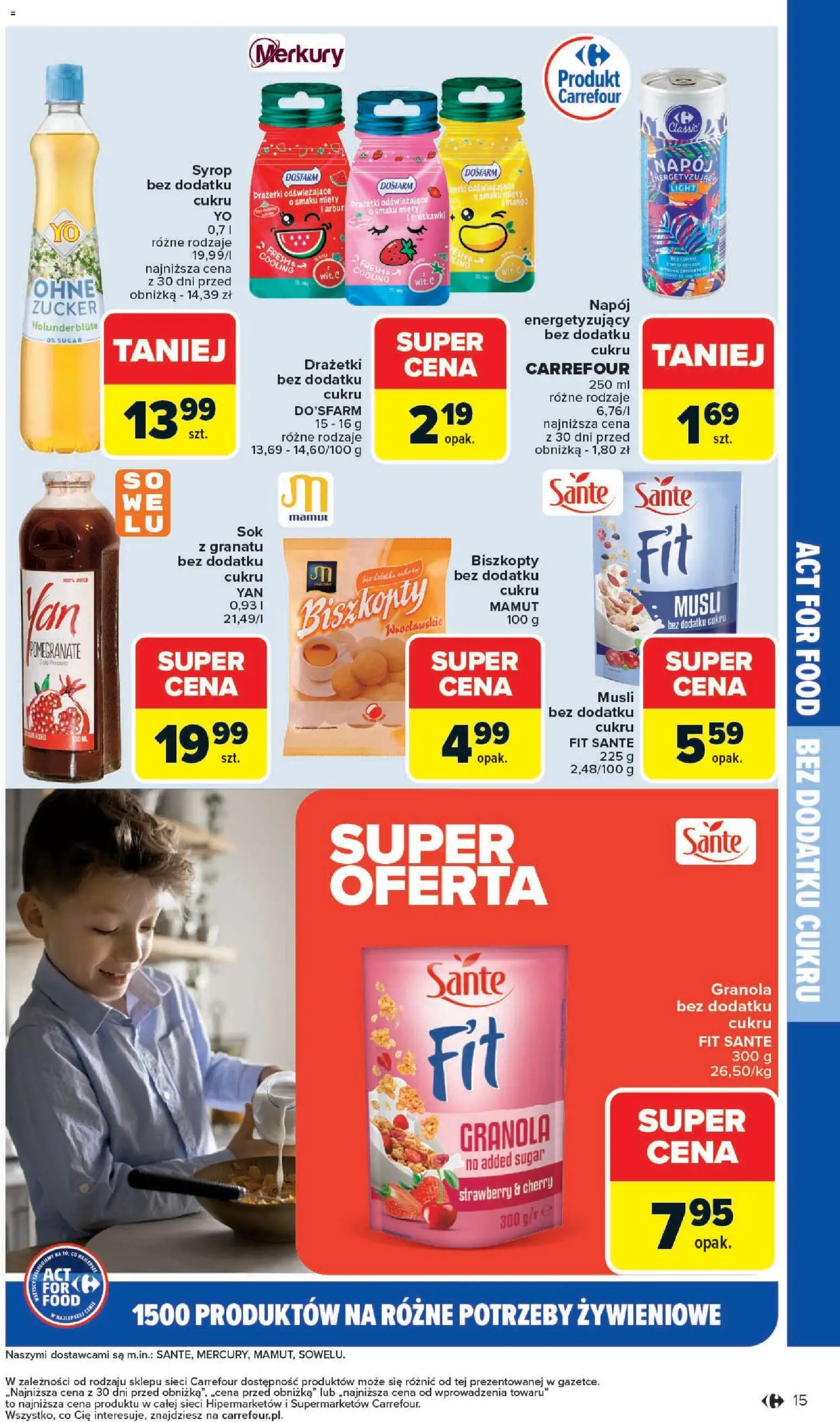 Carrefour Gazetka - Act for food od 03.11.2025 | Strona: 15 | Produkty: Syrop, Arbuz, Granola, Musli