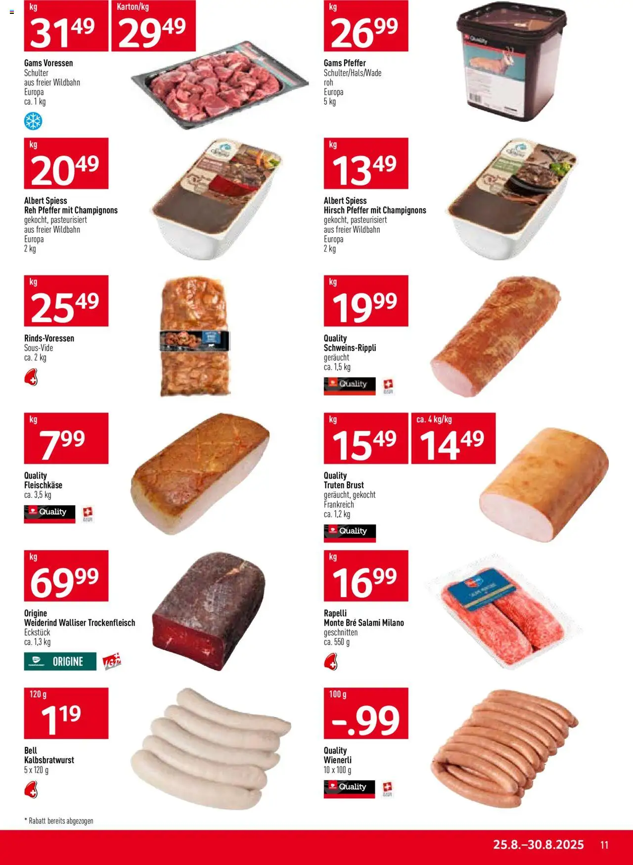 Prodega Aktionen ab 25.08.2025 | Seite: 11 | Produkte: Champignons, Salami, Pfeffer