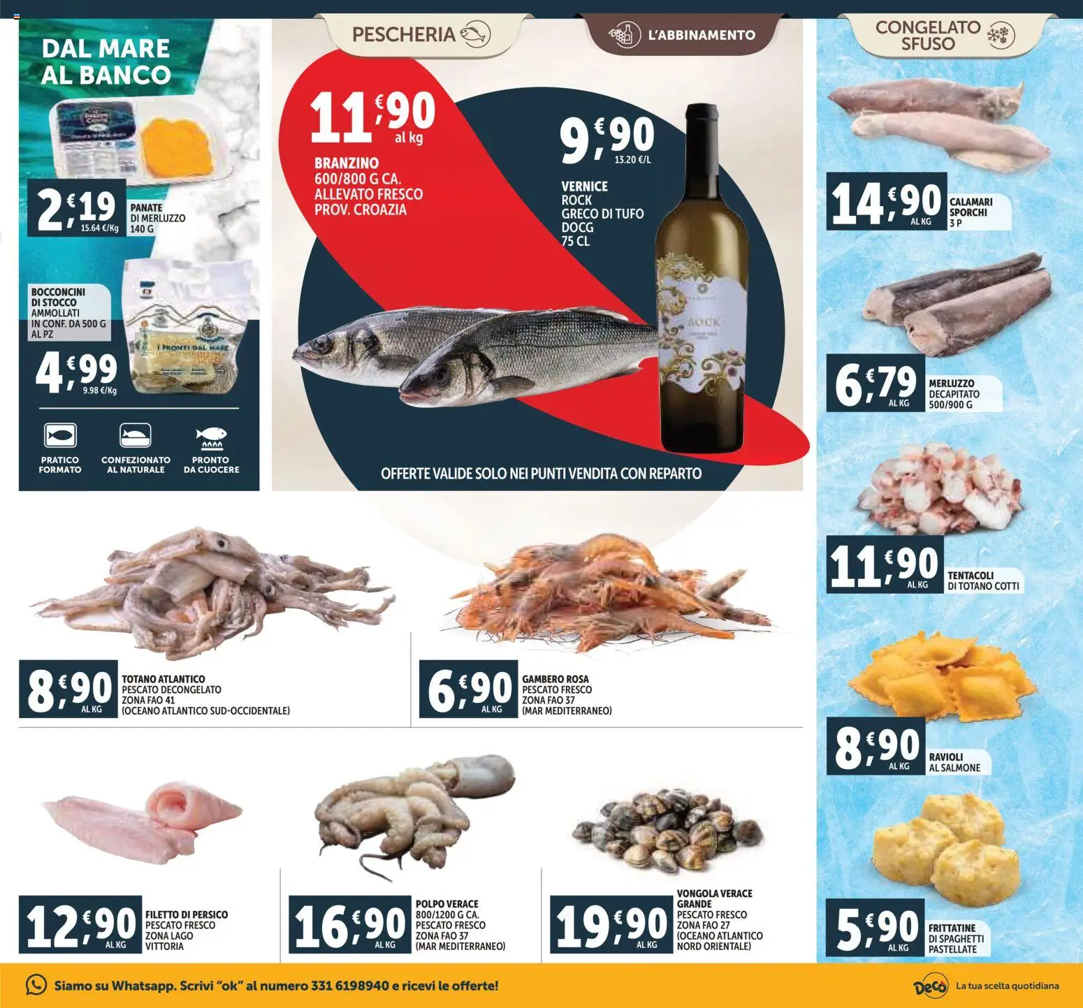 Volantino Decò del 07.11.2025 | Pagina: 9 | Prodotti: Salmone, Merluzzo, Ravioli, Totano