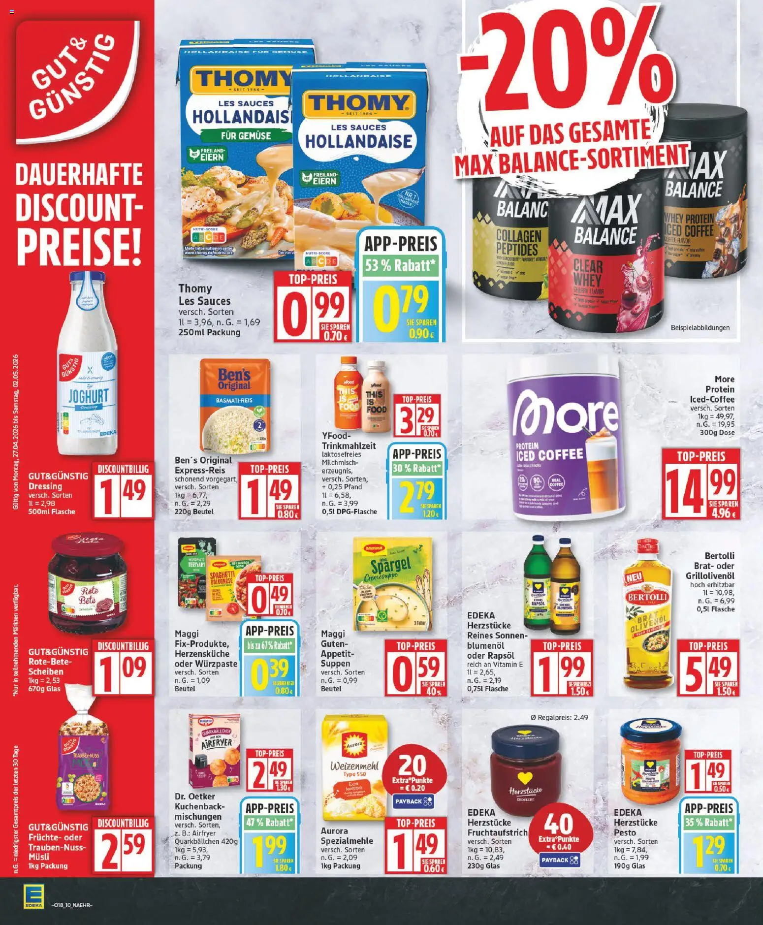 Elli Markt Prospekt – gültig ab 27.04.2026 | Seite: 10 | Produkte: Basmatireis, Maggi, Rapsöl, YFood