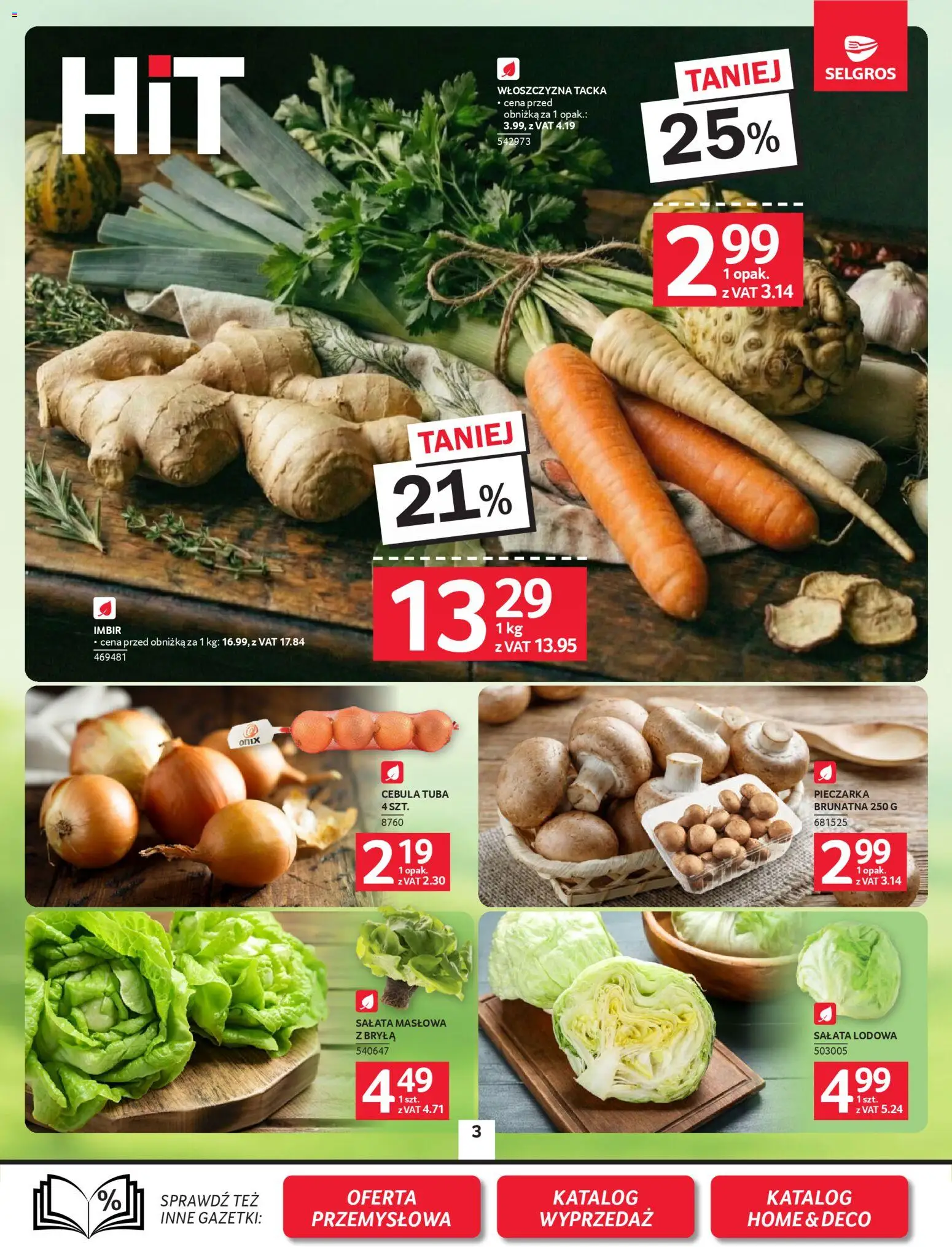 Selgros cash&carry Gazetka od 08.01.2026 | Strona: 3 | Produkty: Imbir