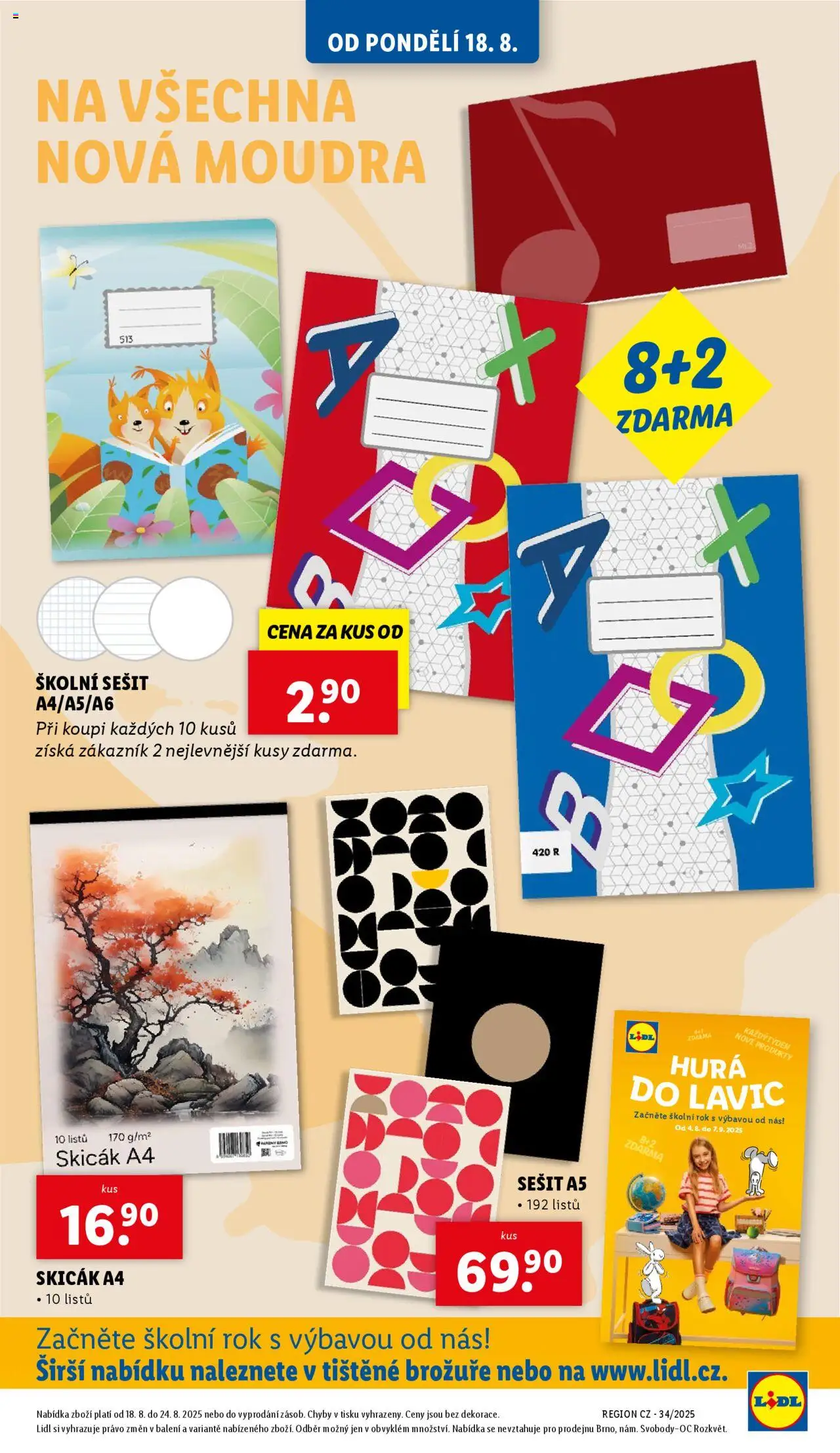Lidl leták od 18.08.2025 | Strana: 39 | Produkty: Sešit, Skicák