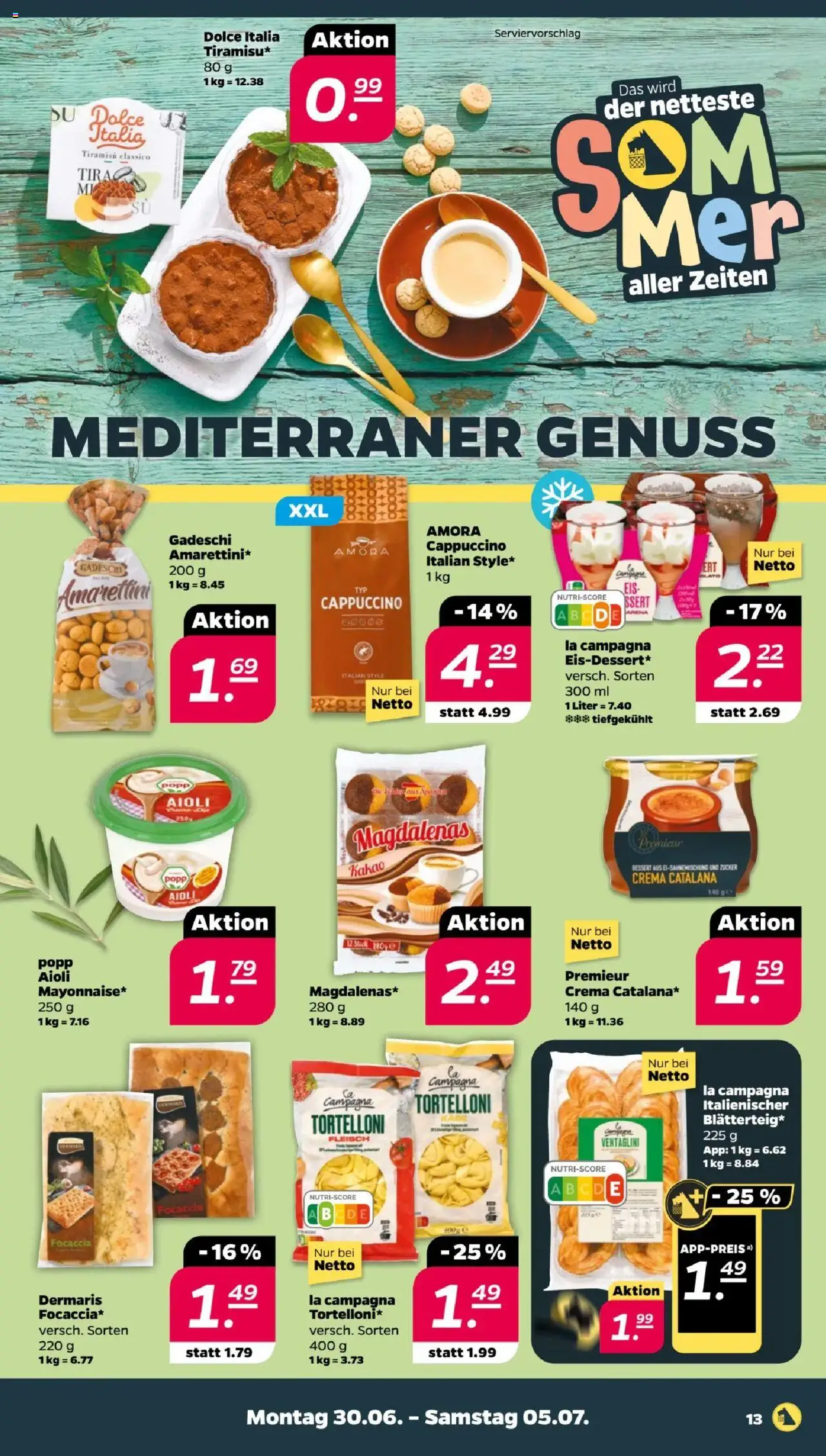 Netto Prospekt 	 - gültig ab dem 30.06.2025 | Seite: 13 | Produkte: Mayonnaise, Zucker, Fleisch, Eis