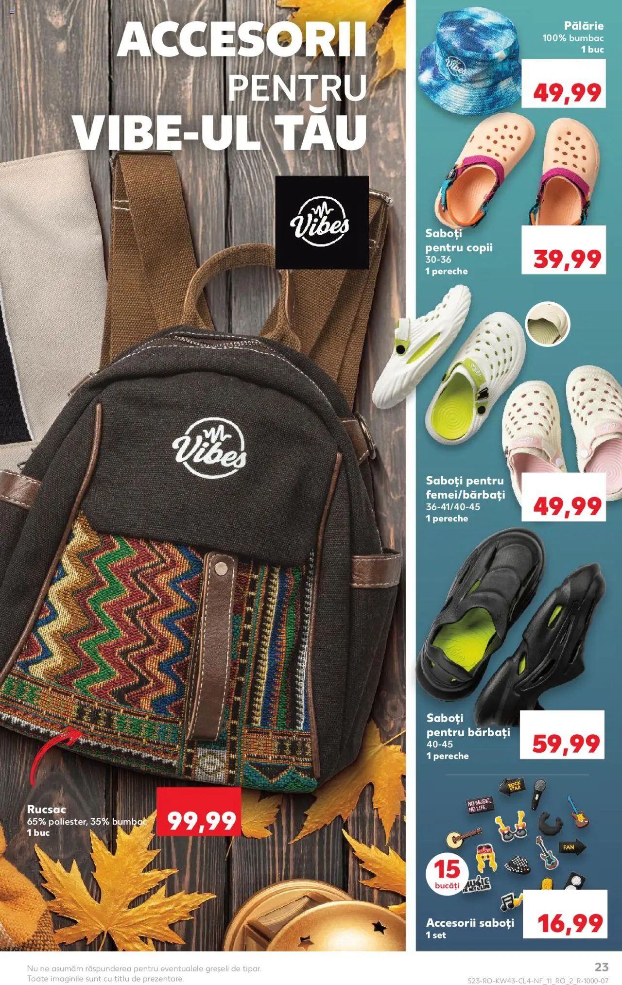 Noul catalog Kaufland – valabil de la 22.10.2025 | Pagină: 23 | Produse: Pălărie, Rucsac