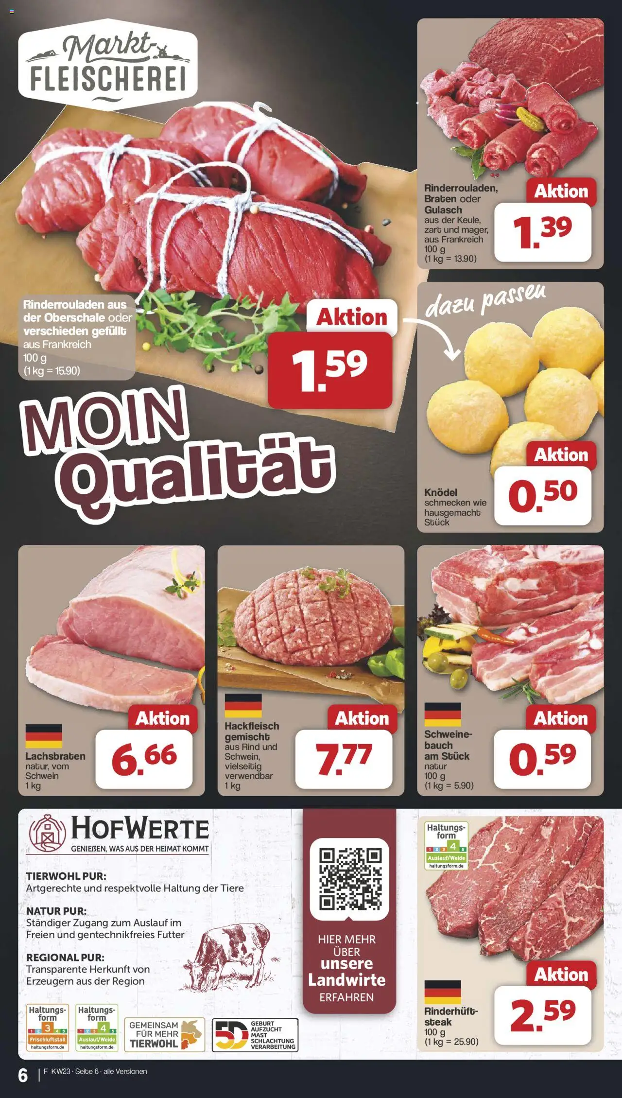 Famila Nordwest Prospekt 	 - gültig ab dem 02.06.2025 | Seite: 7 | Produkte: Rinderrouladen, Gulasch, Steak, Hackfleisch