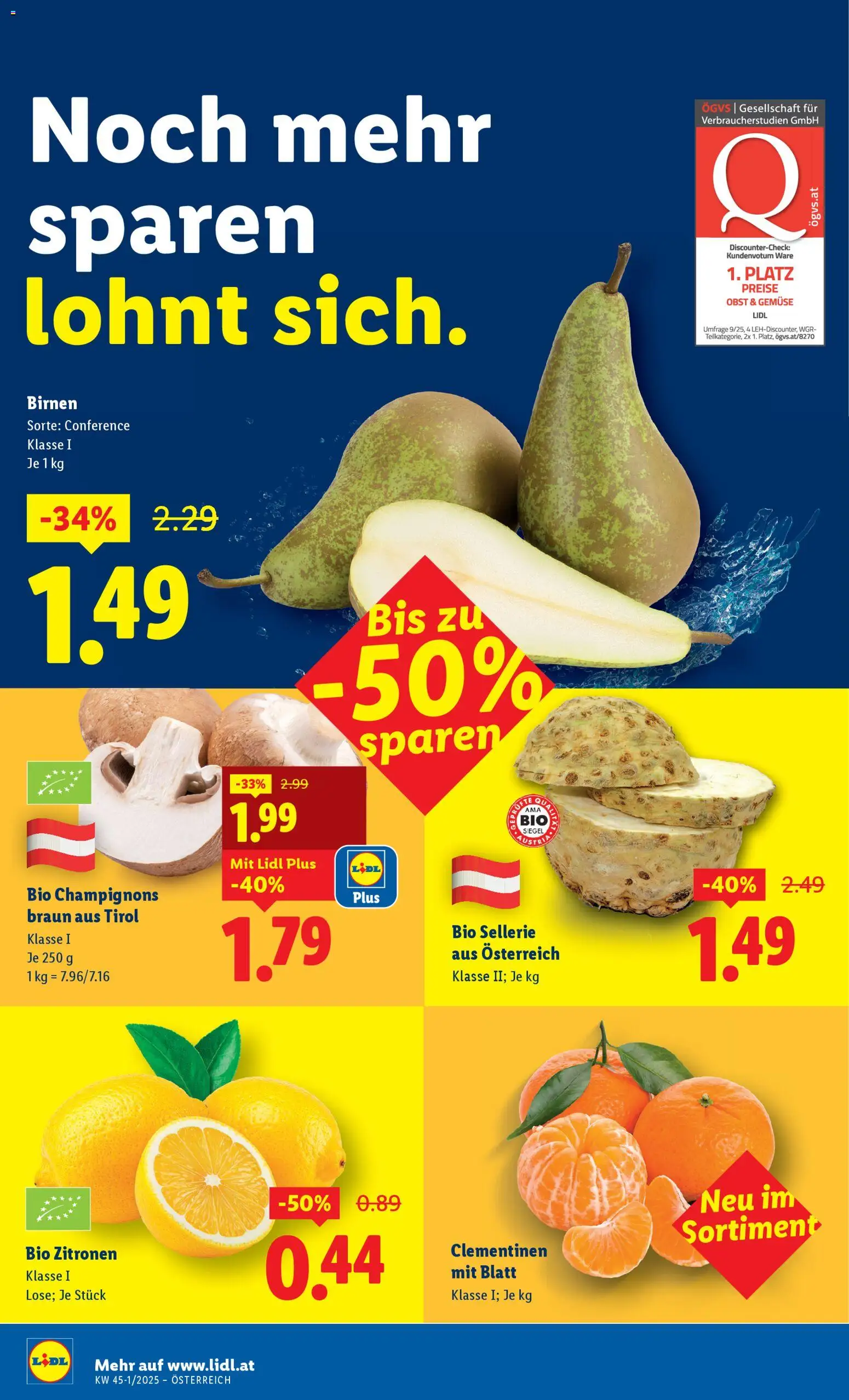 Lidl Flugblatt - Altenmarkt im Pongau, St. Johann im Pongau, Zell am See gültig ab 30.10.2025 | Seite: 36 | Produkte: Gemüse, Obst