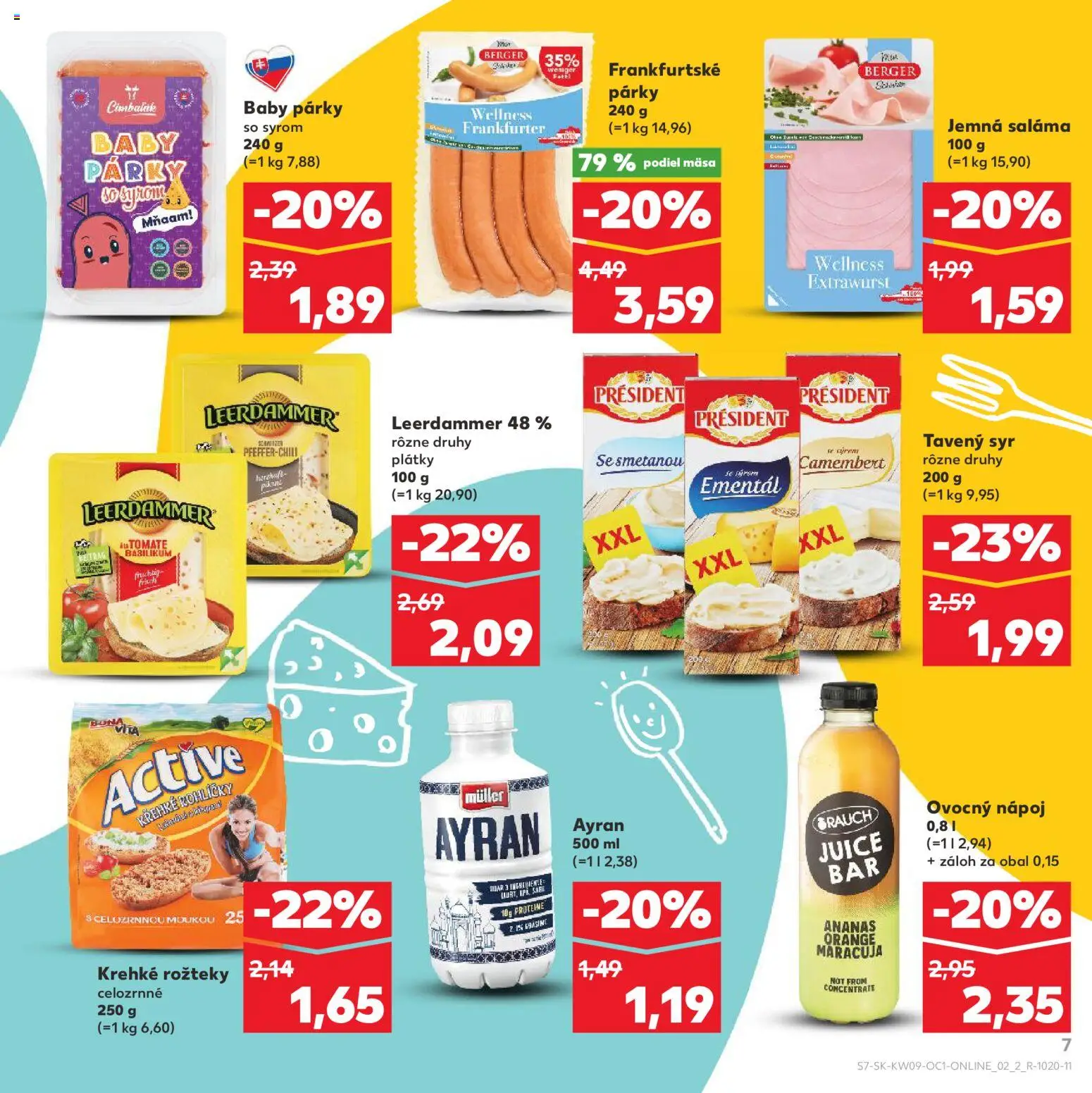 Kaufland SK akciós ujság - amely érvényes a következő dátumtól: 01.03.2026 | Oldal: 7 | Termékek: Ayran, Camembert, Só