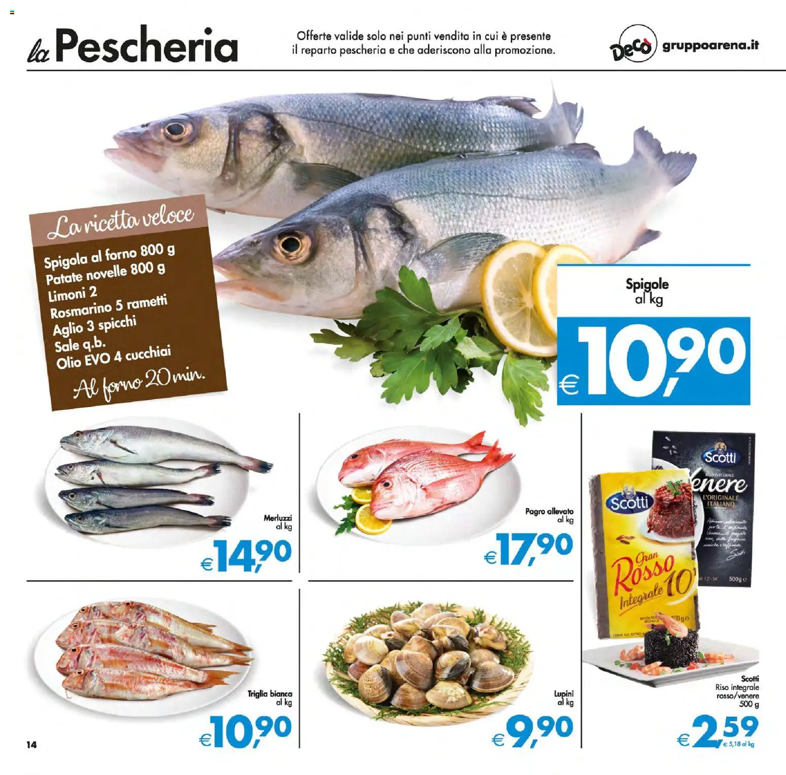 Volantino Decò del 05.01.2026 | Pagina: 14 | Prodotti: Patate, Sale, Aglio, Spigola