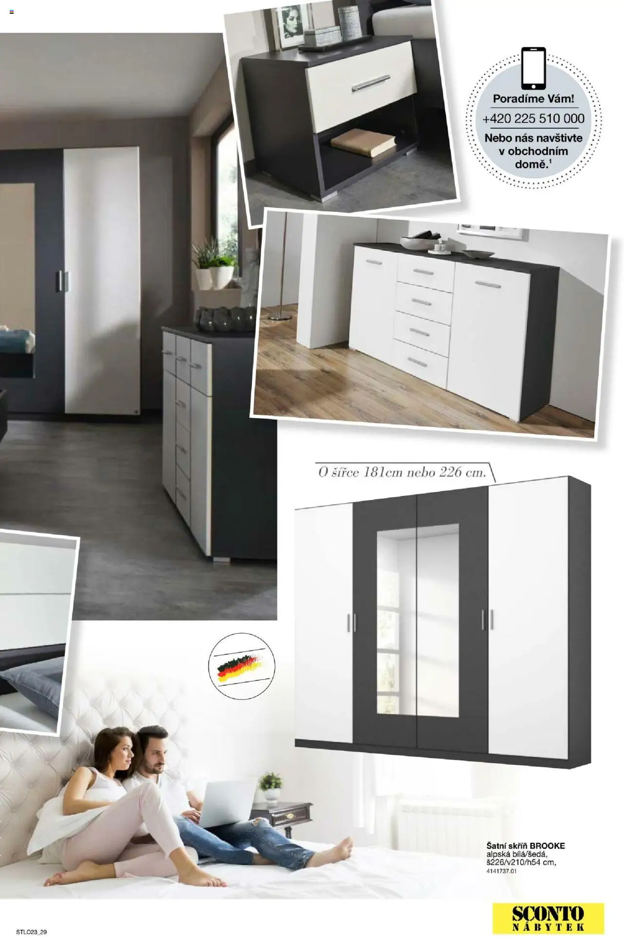 Sconto nábytek katalog - Ložnice od 01.01.2025 | Strana: 29 | Produkty: Nábytek, Šatní skříň, Skříň