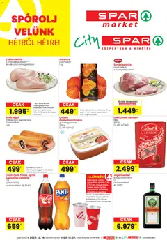 Spar - City Spar szórólap - amely érvényes a következő dátumtól: 18.12.2025