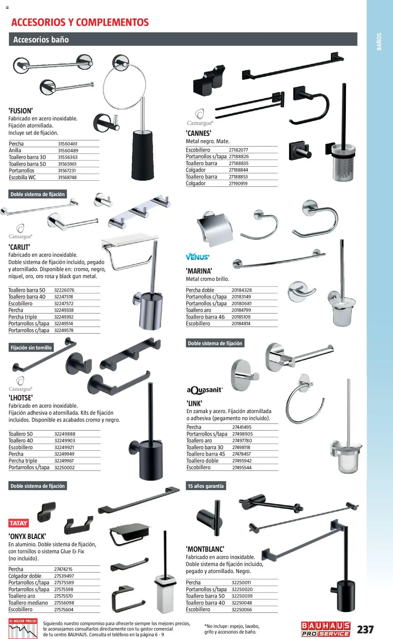Bauhaus - ProService  │ válido desde el 24.02.2025 | Página: 237 | Productos: Toallero, Percha, Té, Baño