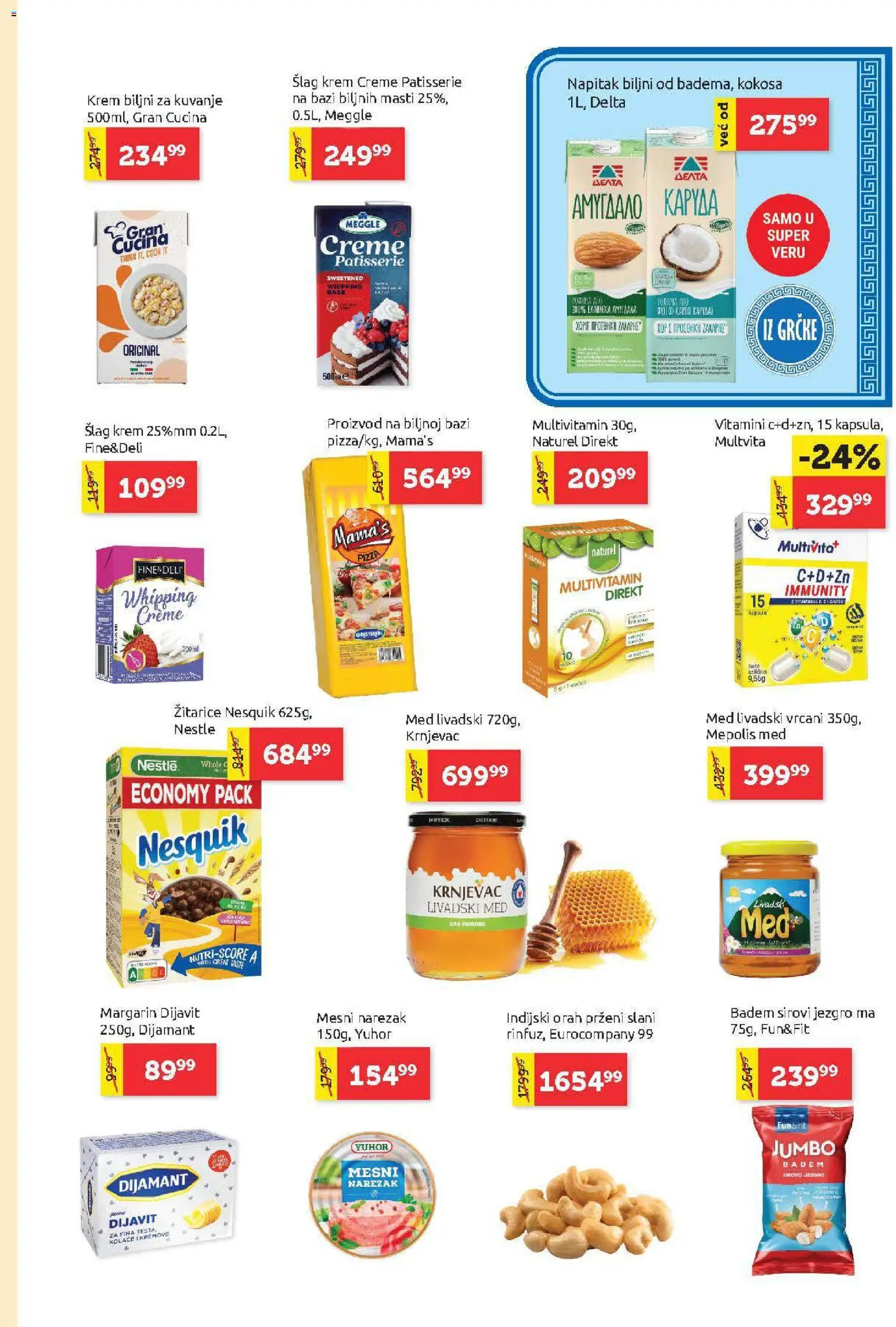 SuperVERO katalog - važi od 05.03.2026 | Strana: 13 | Proizvode: Indijski orah, Šlag krem, Med, Nesquik